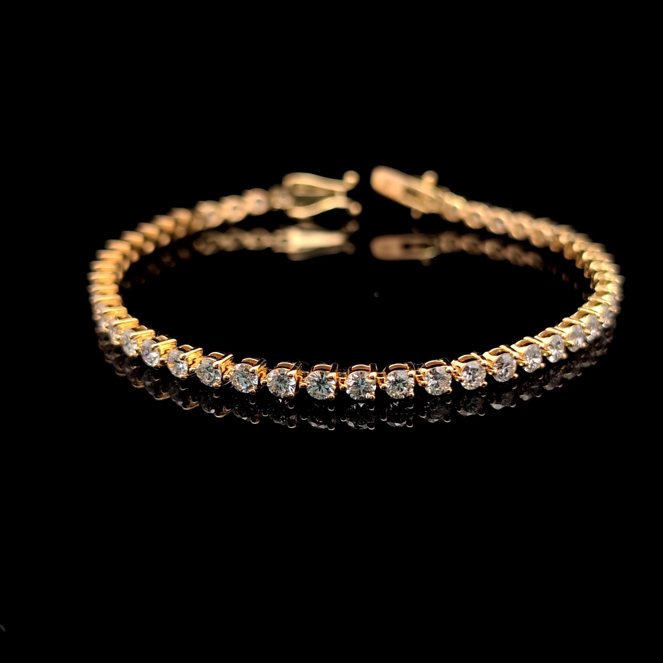 Round Tennis Bracelet 4.56 carat Round lab-grown diamond EFG color VS2 clarity stock TJ8195TBC