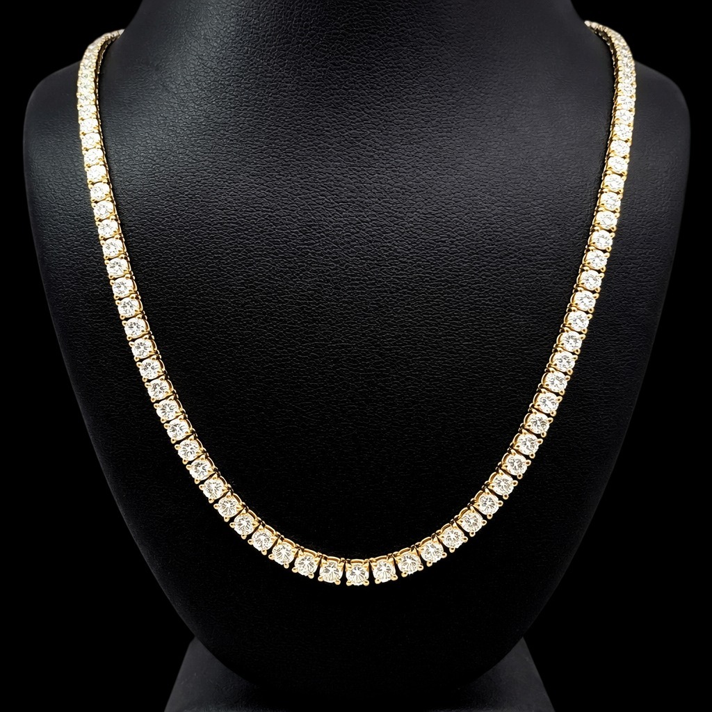 Round Tennis Necklace 10.39 carat Round lab-grown diamond EFG color VS2 clarity stock TJ8330NCY