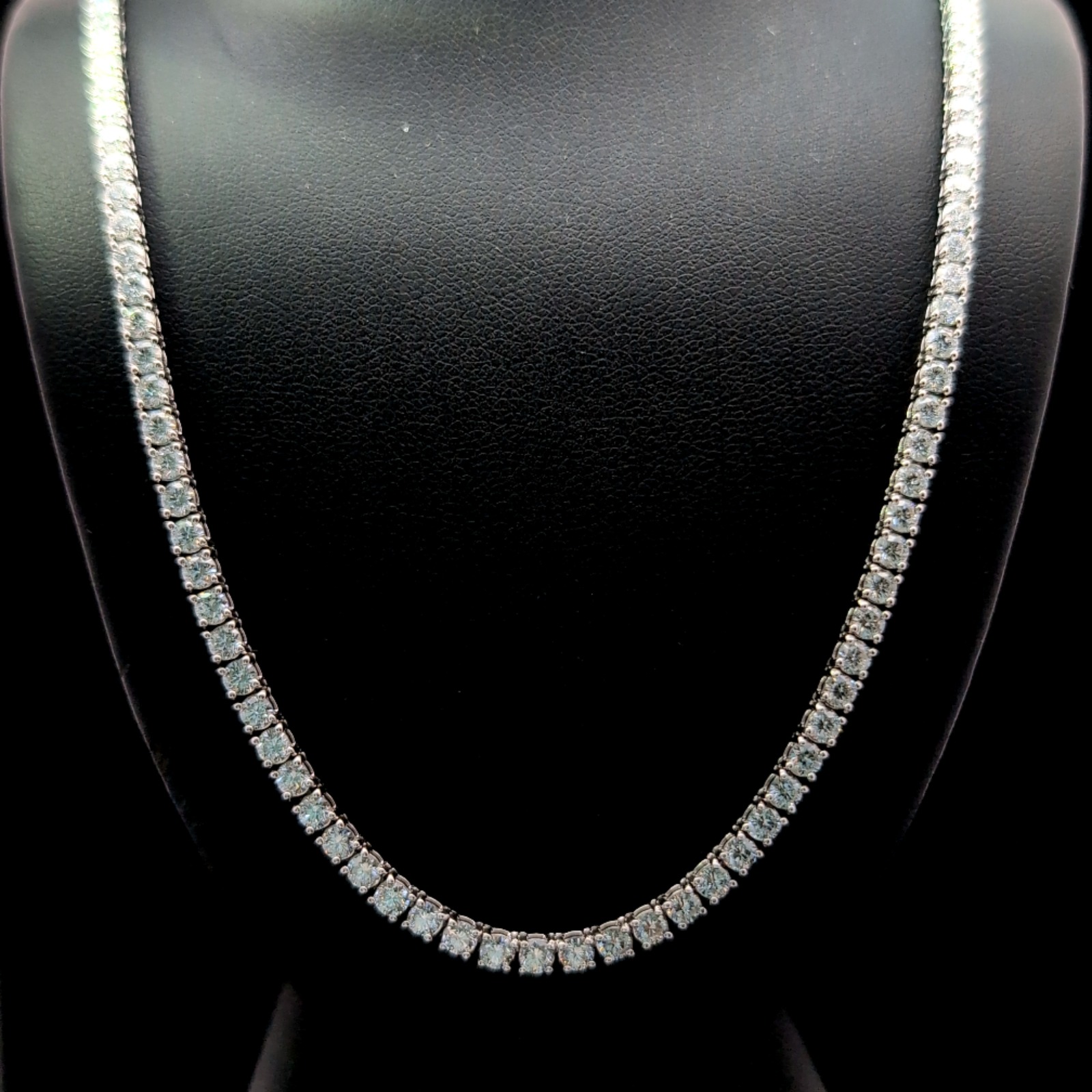 Round Tennis Necklace 10.55 carat Round lab-grown diamond EFG color VS2 clarity stock TJ8333NCW