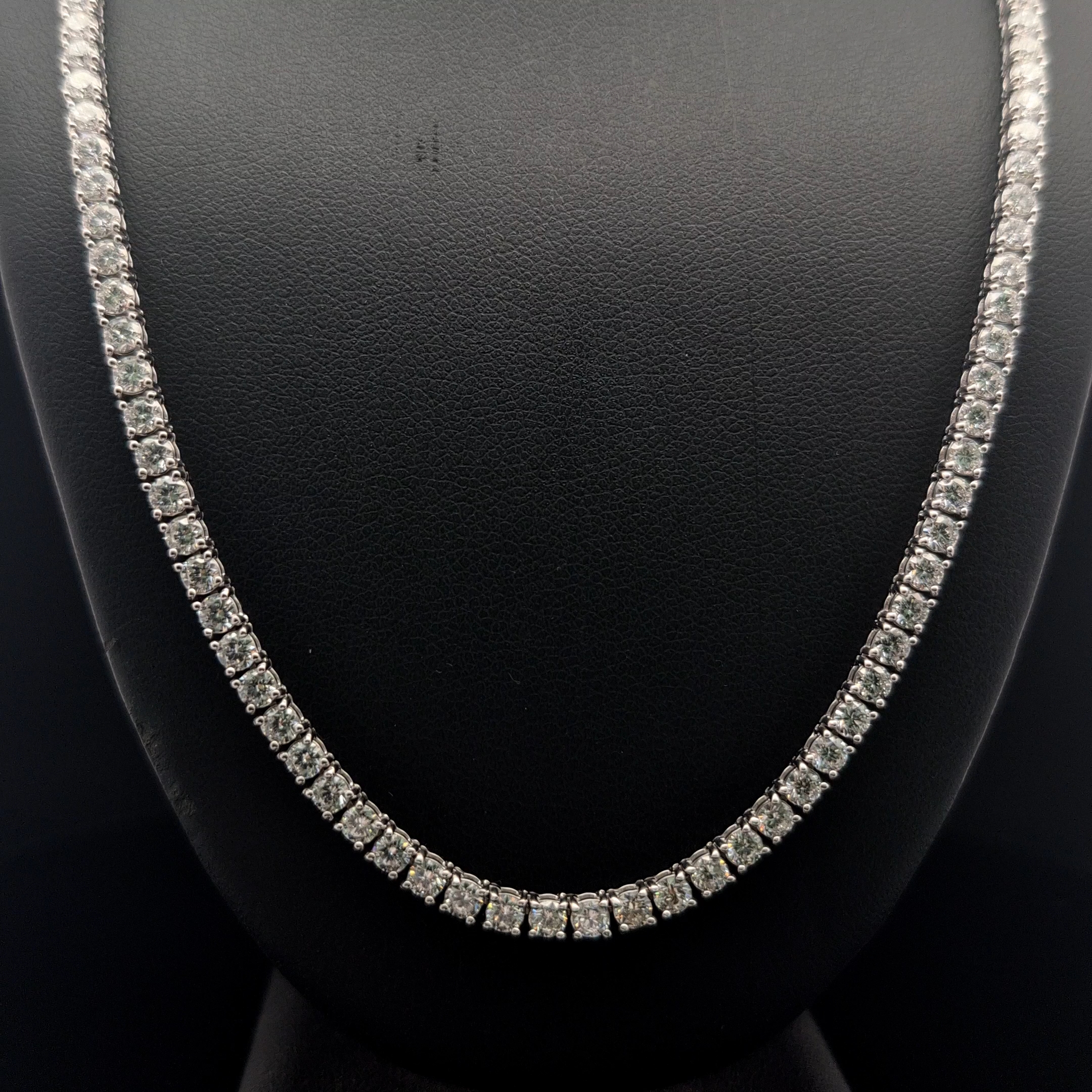 Round Tennis Necklace 11.09 carat Round lab-grown diamond EFG color VS2 clarity stock TJ8336NCW