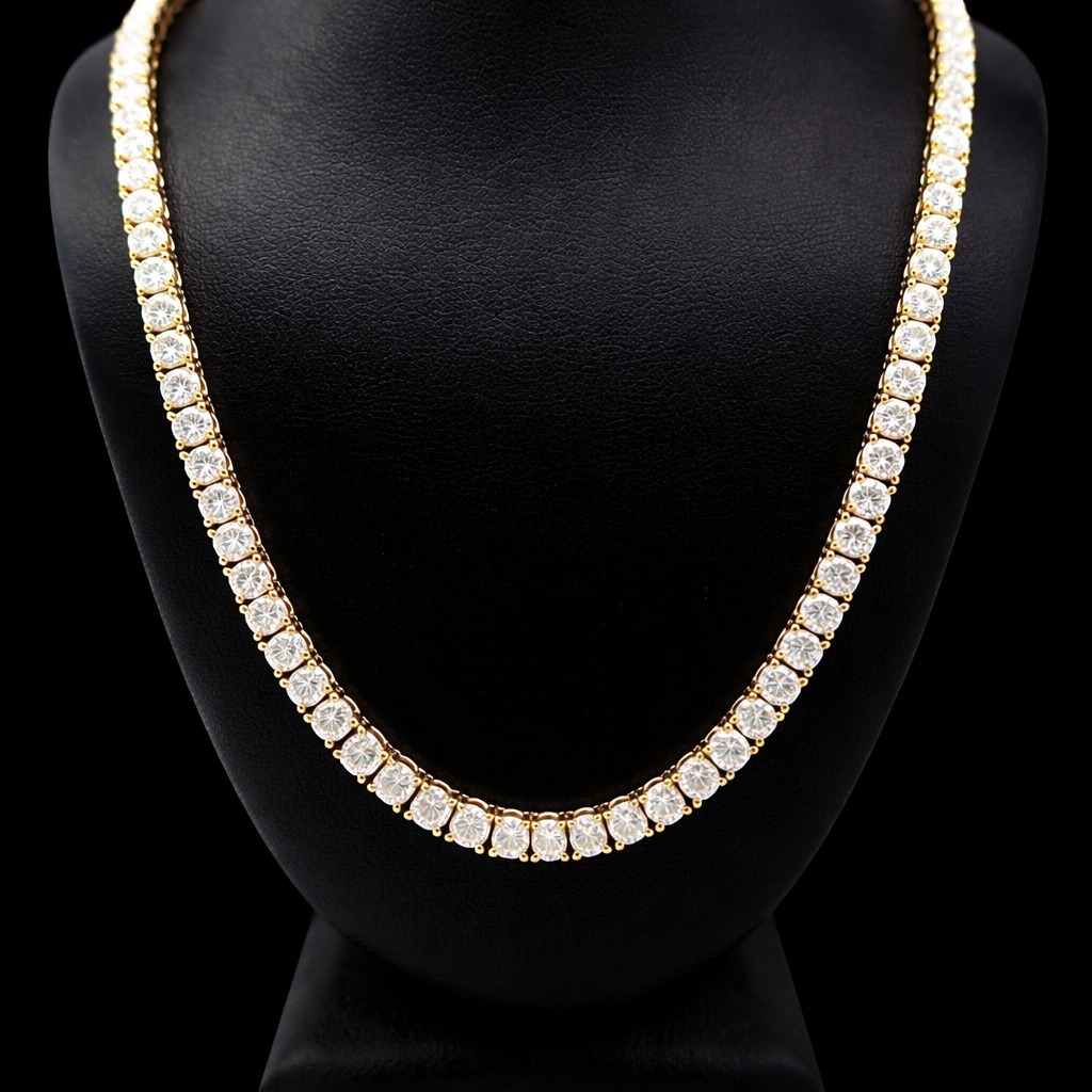 Round Tennis Necklace 20.99 carat Round lab-grown diamond EFG color VS2 clarity stock TJ8339NCY