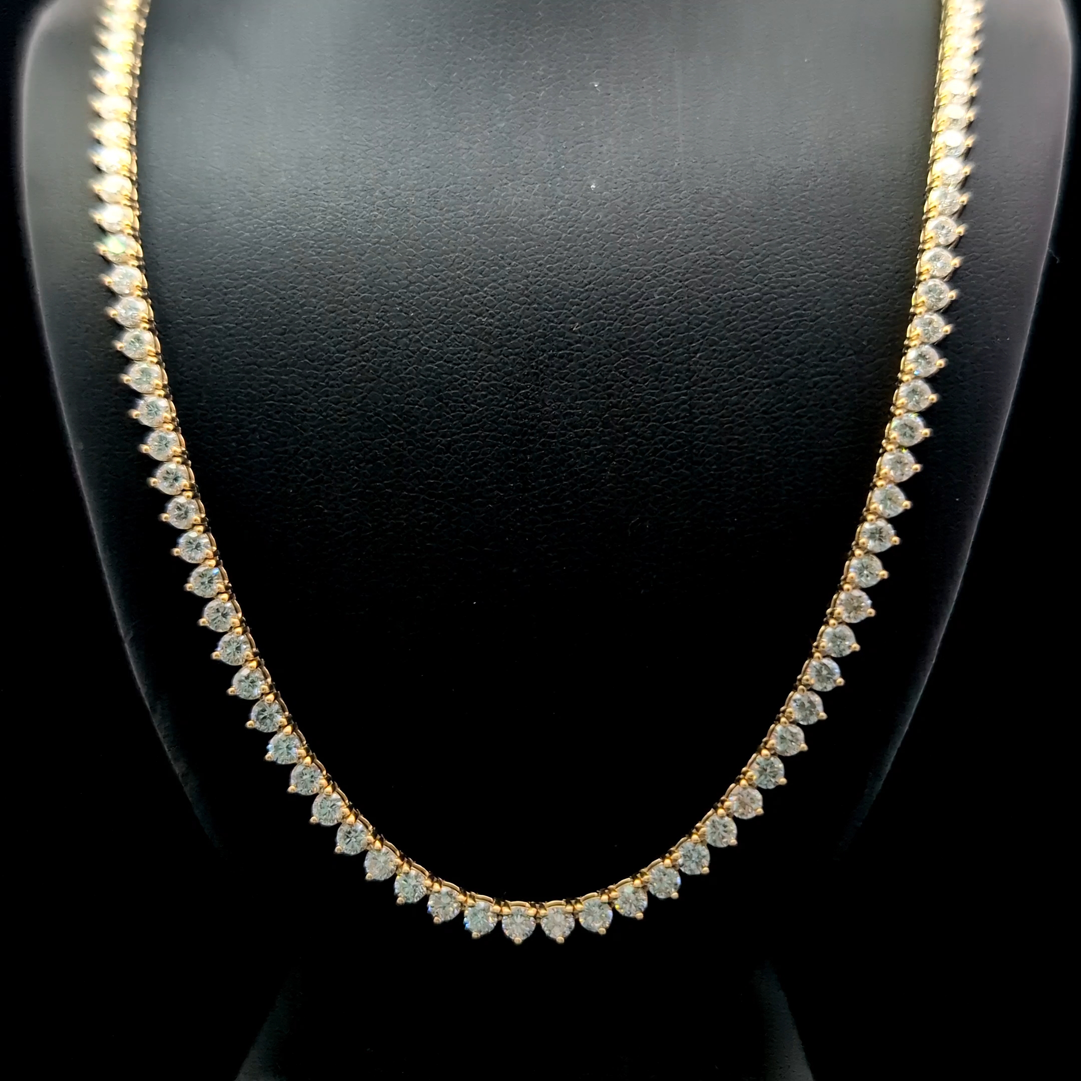 Round Tennis Necklace 9.76 carat Round lab-grown diamond EFG color VS2 clarity stock TJ8344NCY
