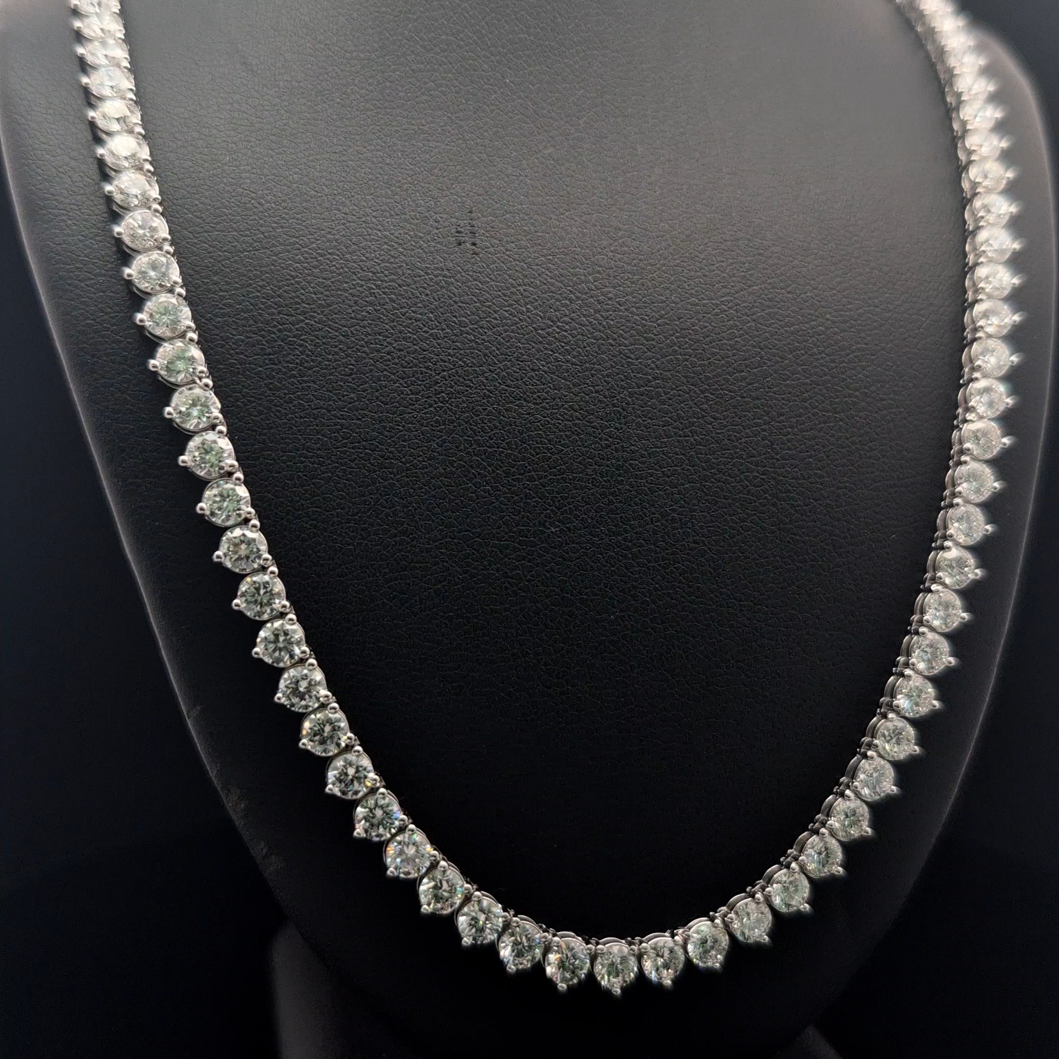 Round Tennis Necklace alternate view 1