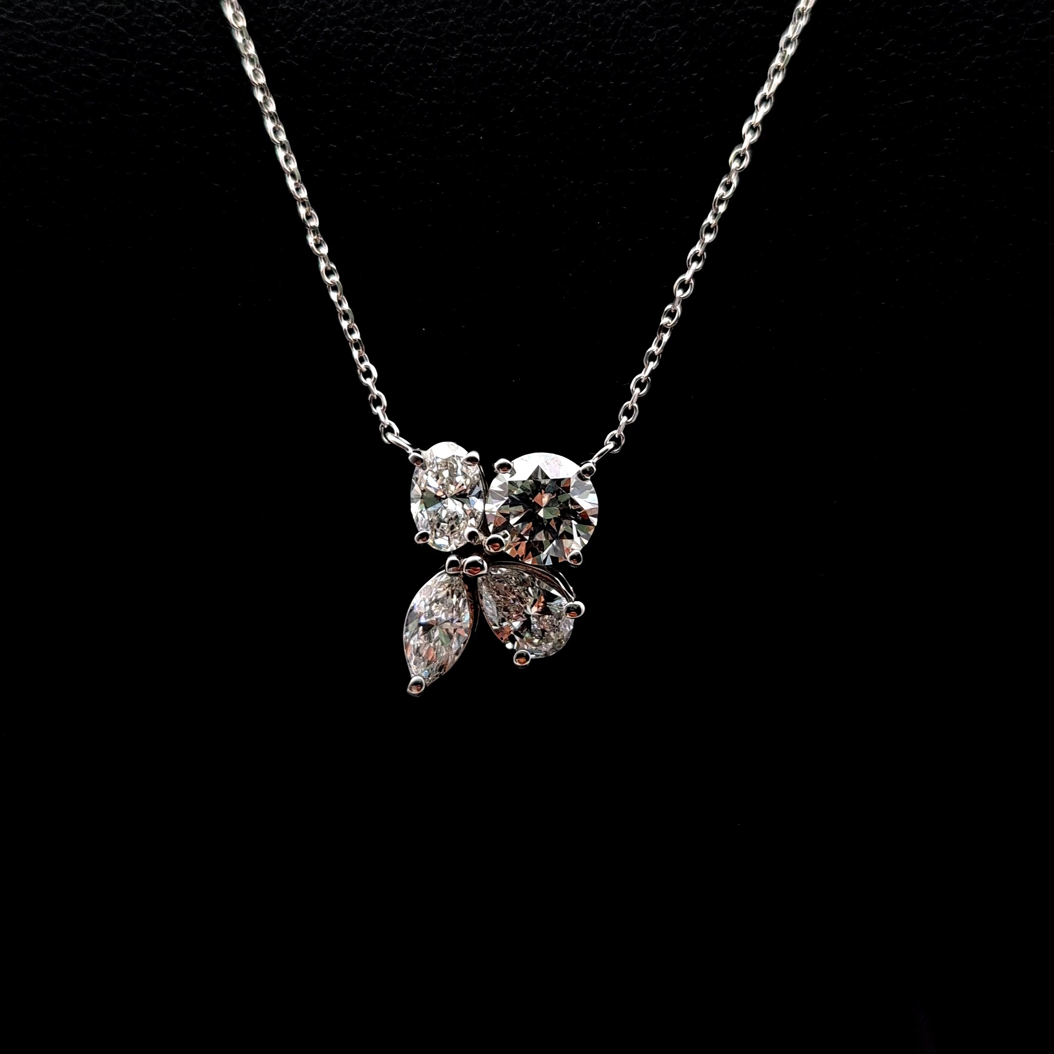2.09ct Diamond Necklace in 14k White Gold