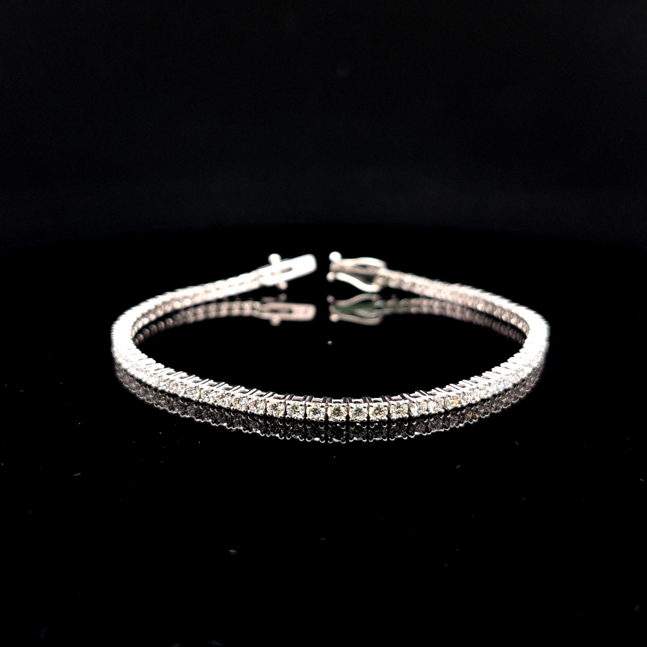 Round Tennis Bracelet 3.34 carat Round lab-grown diamond EFG color VS2 clarity stock TJ8391TBC