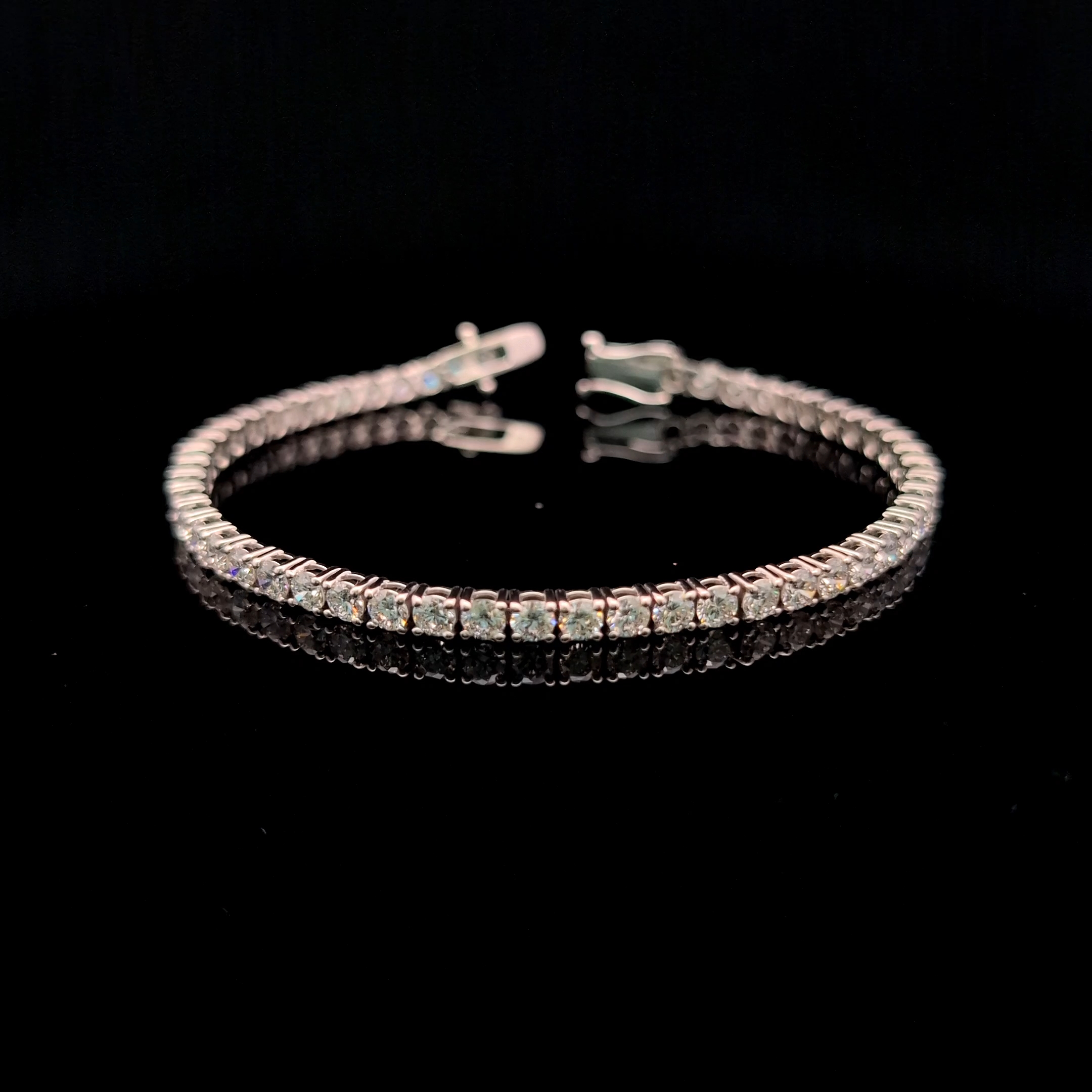 Round Tennis Bracelet 6.96 carat Round lab-grown diamond EFG color VS2 clarity stock TJ8399TBC