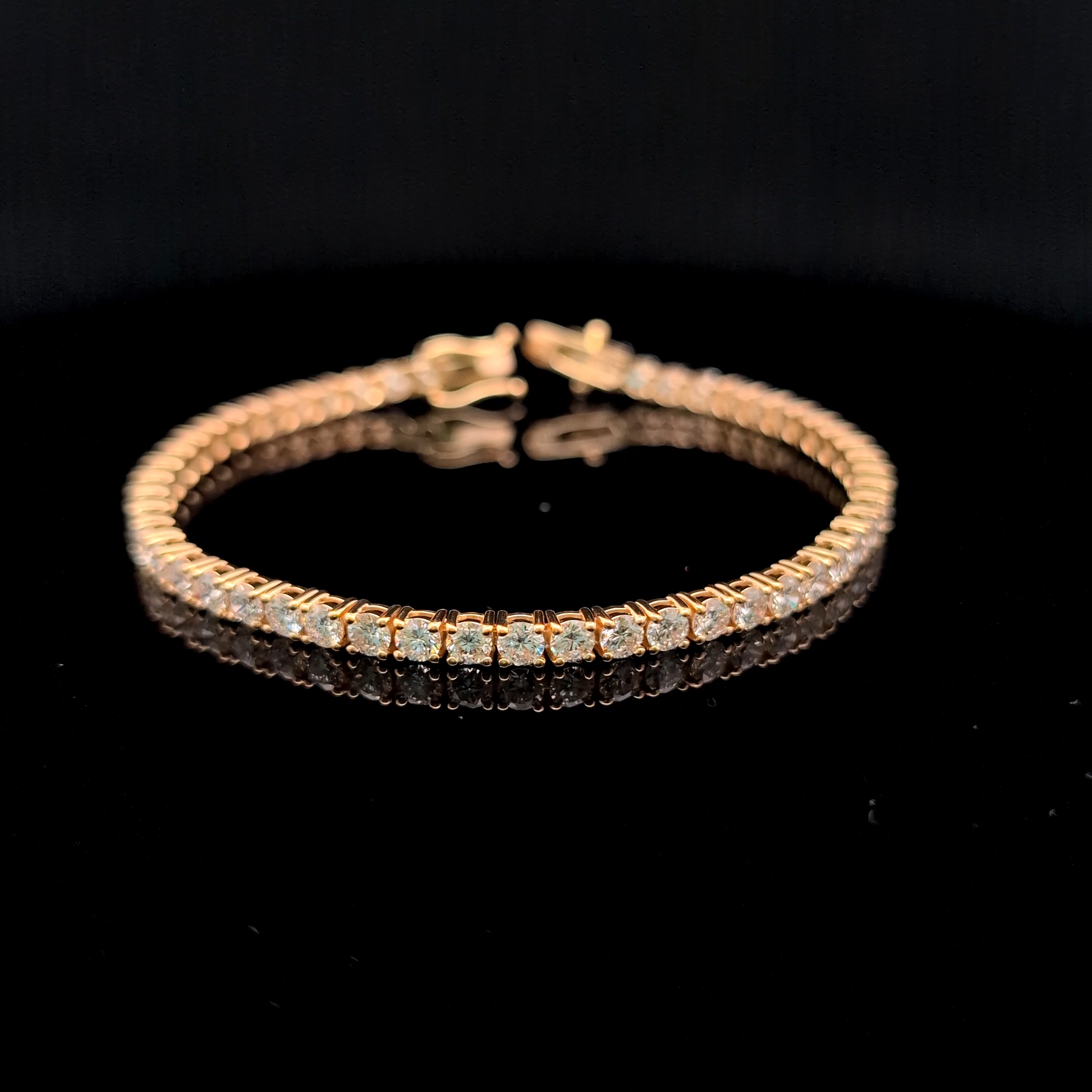 Round Tennis Bracelet 7.01 carat Round lab-grown diamond EFG color VS2 clarity stock TJ8403TBC