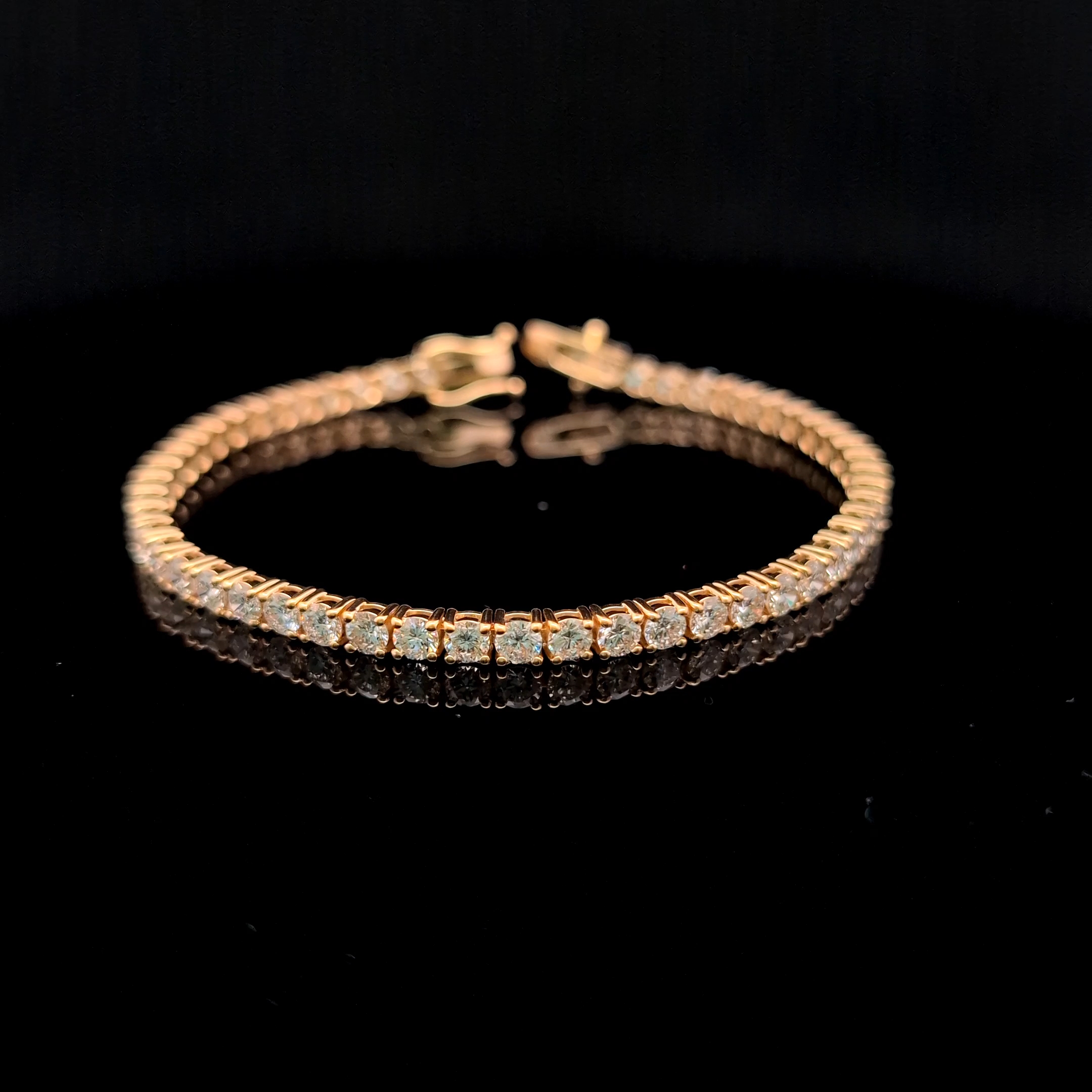 Round Tennis Bracelet 6.91 carat Round lab-grown diamond EFG color VS2 clarity stock TJ8404TBC