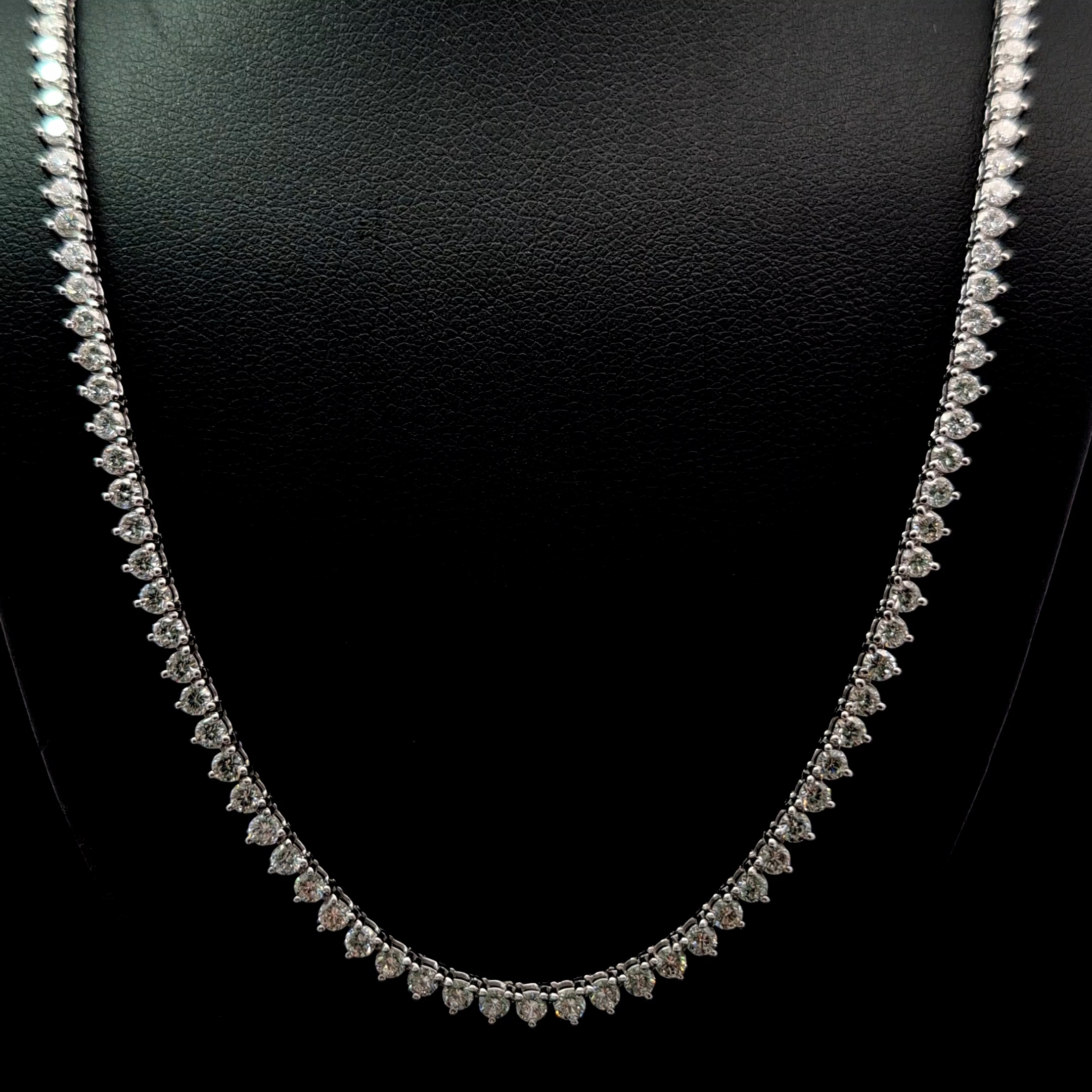 Round Tennis Necklace 7.32 carat Round lab-grown diamond EFG color VS2 clarity stock TJ8426NCW