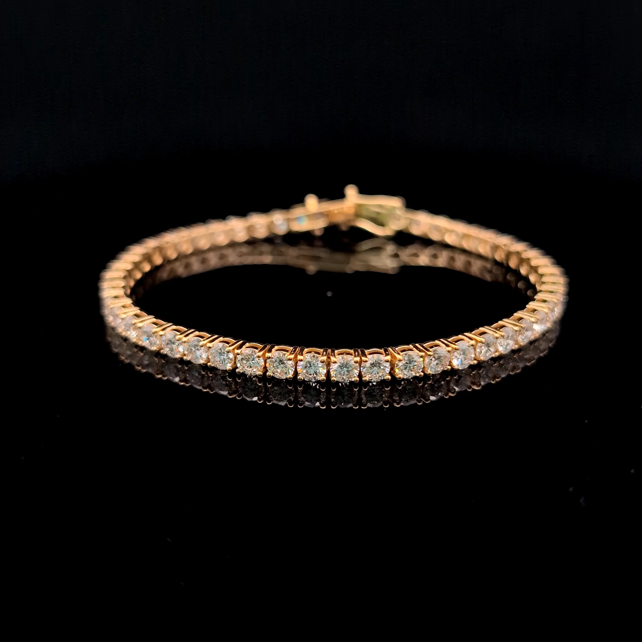Round Tennis Bracelet 8.28 carat Round lab-grown diamond EFG color VS2 clarity stock TJ8452TBC