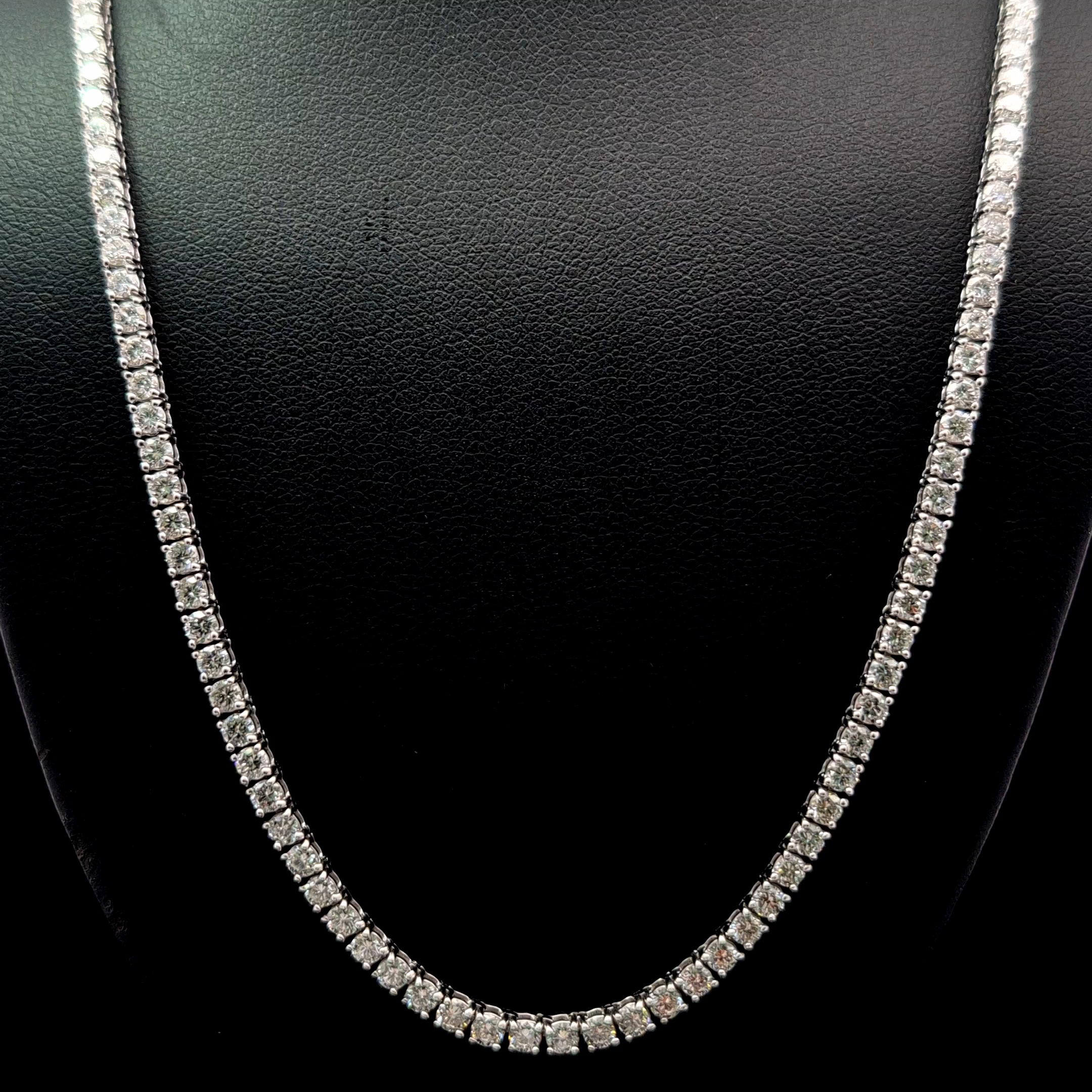 Round Tennis Necklace 6.34 carat Round lab-grown diamond EFG color VS2 clarity stock TJ8482NCW