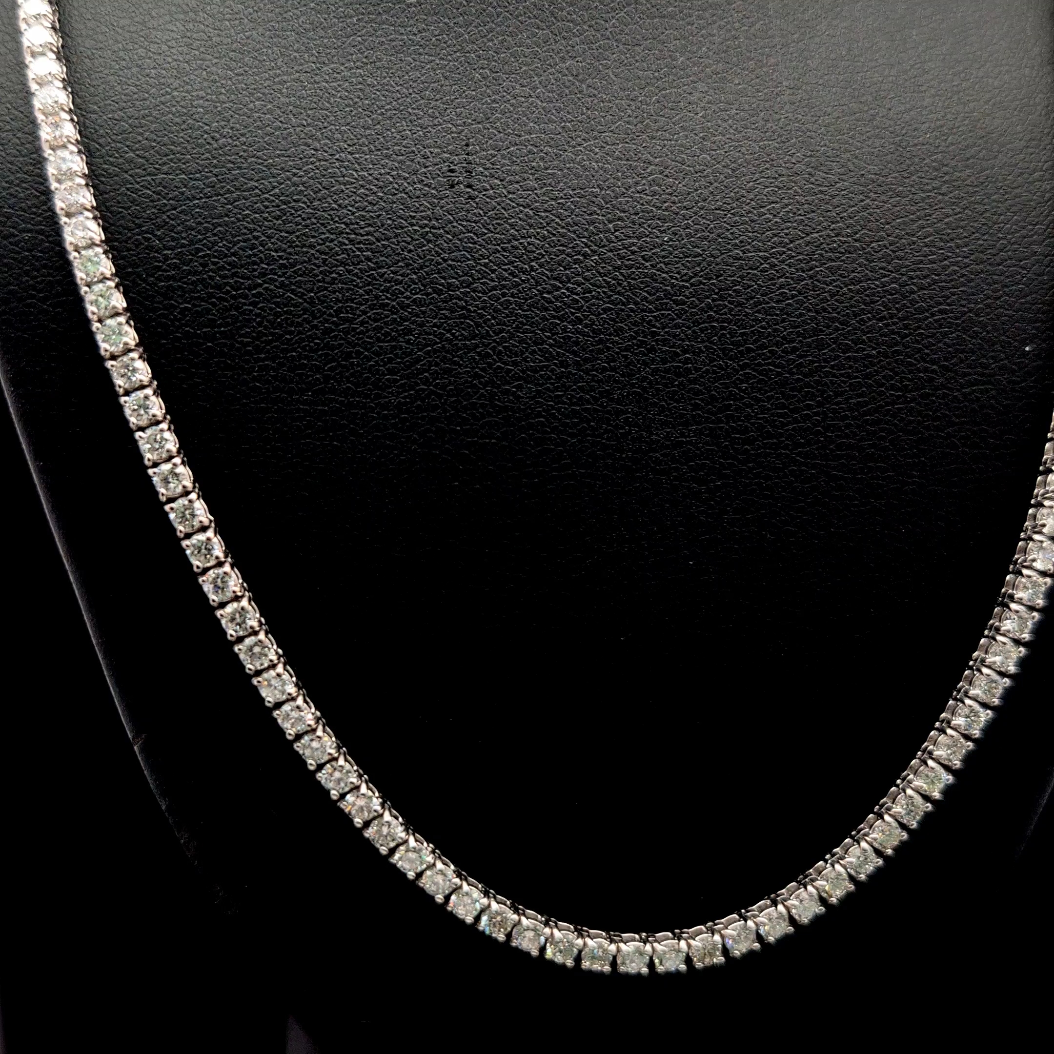 Round Tennis Necklace alternate view 1