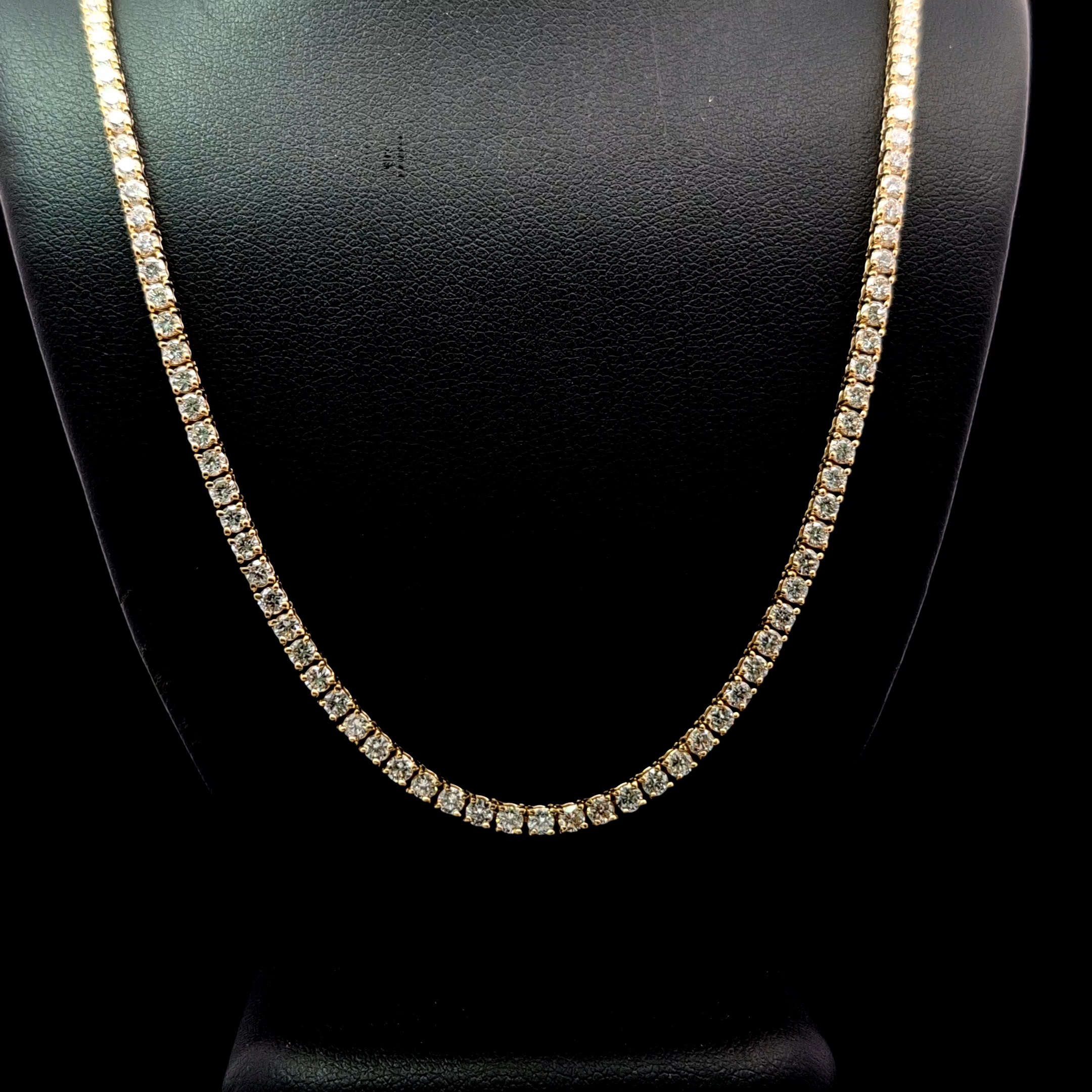 Round Tennis Necklace 11.6 carat Round lab-grown diamond EFG color VS2 clarity stock TJ8489NCY
