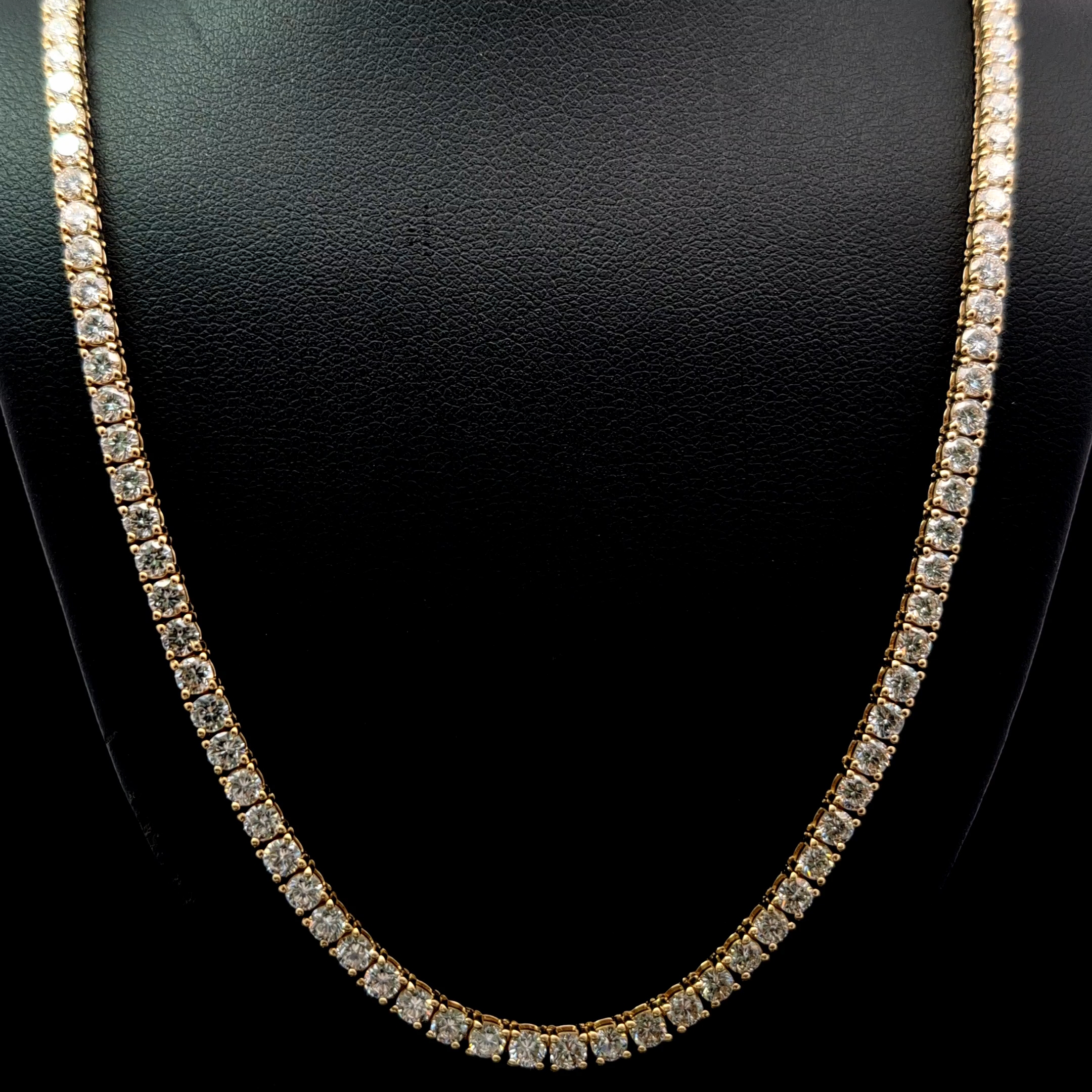 Round Tennis Necklace 11.63 carat Round lab-grown diamond EFG color VS2 clarity stock TJ8490NCY