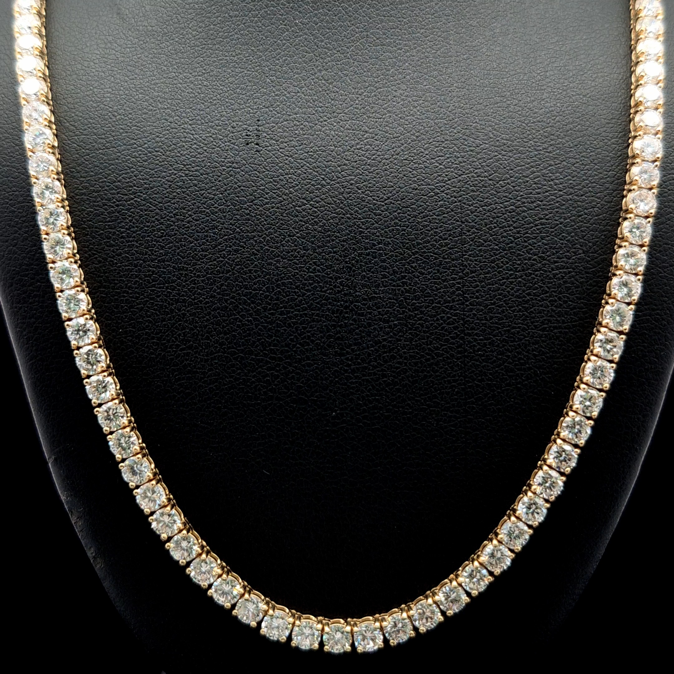 Round Tennis Necklace 17.13 carat Round lab-grown diamond EFG color VS2 clarity stock TJ8501NCY