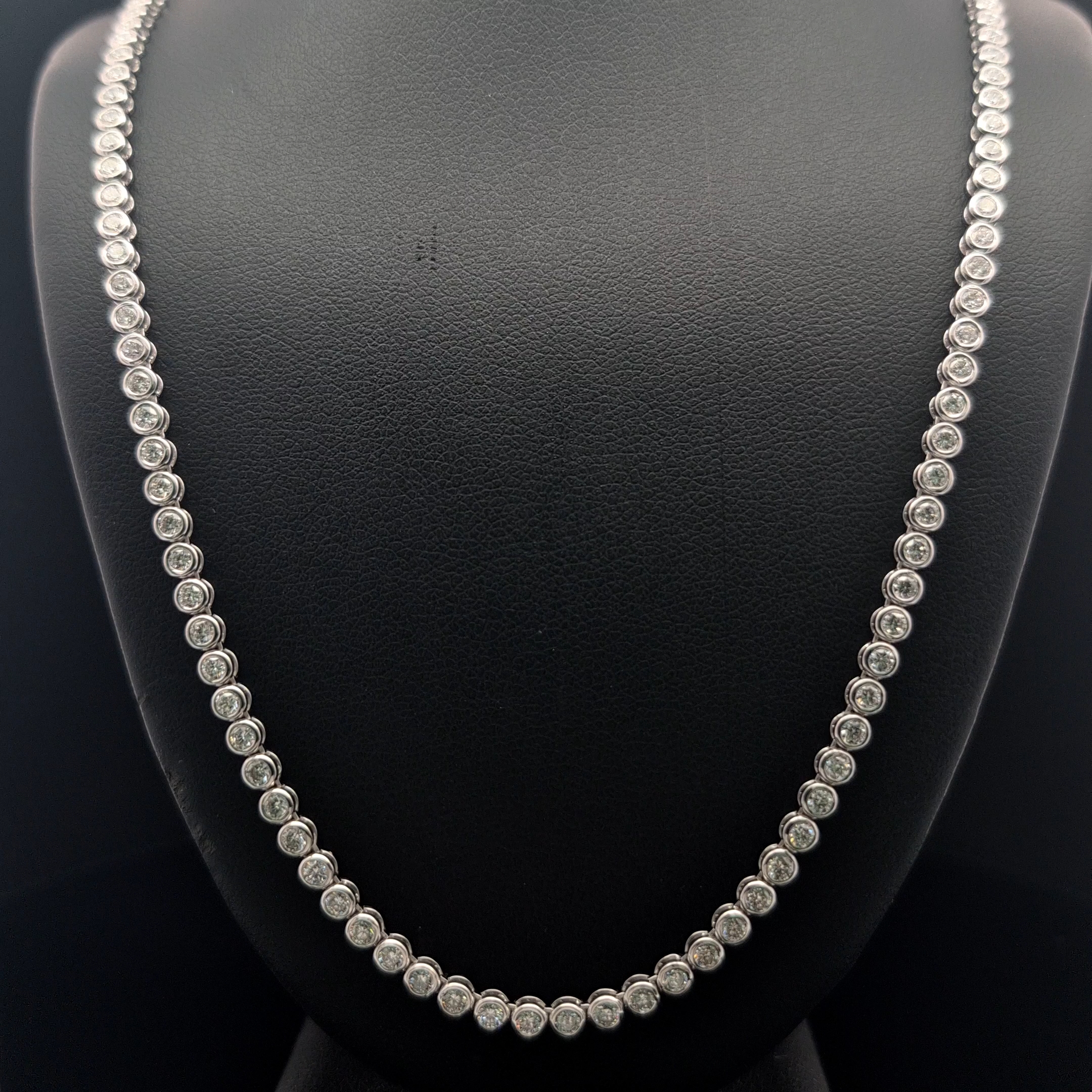 Round Tennis Necklace 4.8 carat Round lab-grown diamond EFG color VS2 clarity stock TJ8509NCW
