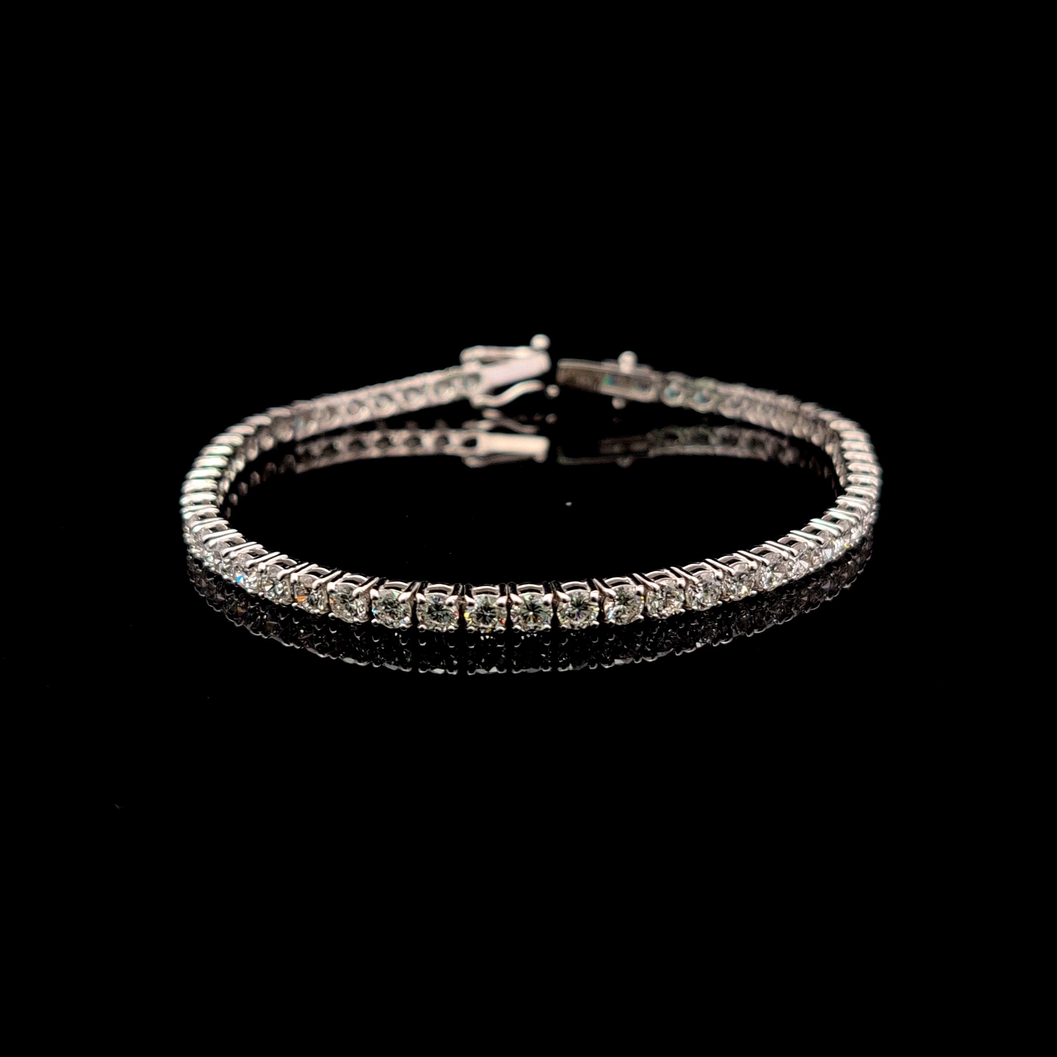 Round Tennis Bracelet 5.93 carat Round lab-grown diamond EFG color VS2 clarity stock TJ8538TBC