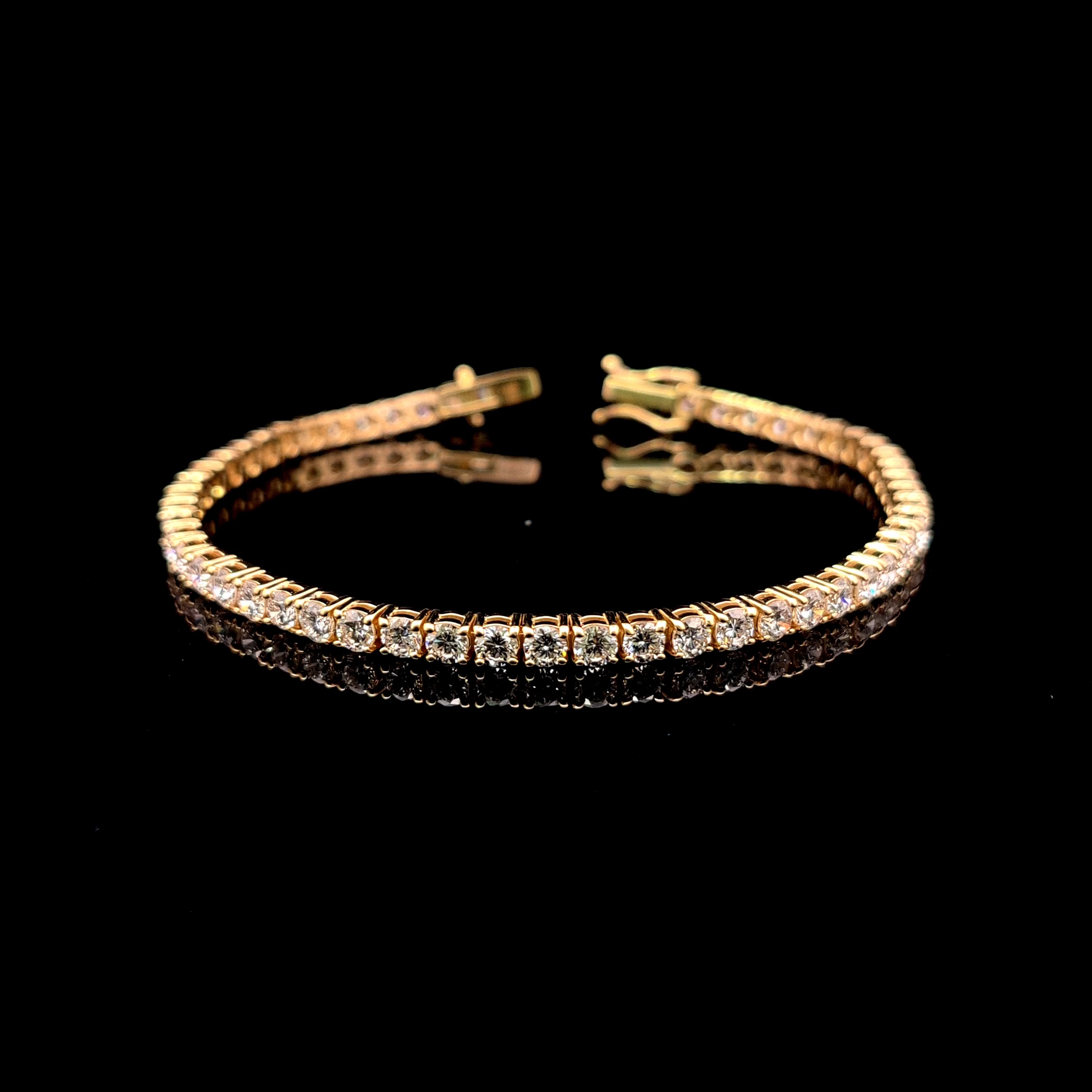 Round Tennis Bracelet 5.97 carat Round lab-grown diamond EFG color VS2 clarity stock TJ8539TBC