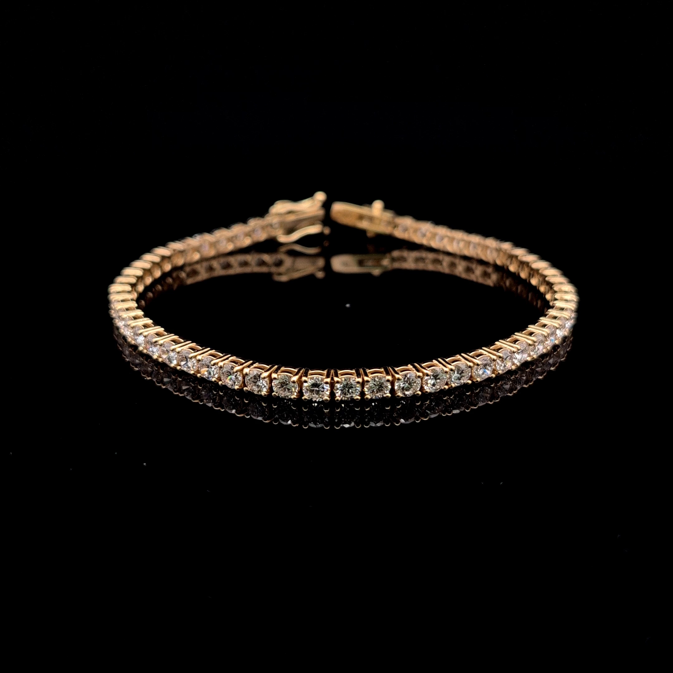 Round Tennis Bracelet 5.9 carat Round lab-grown diamond EFG color VS2 clarity stock TJ8540TBC