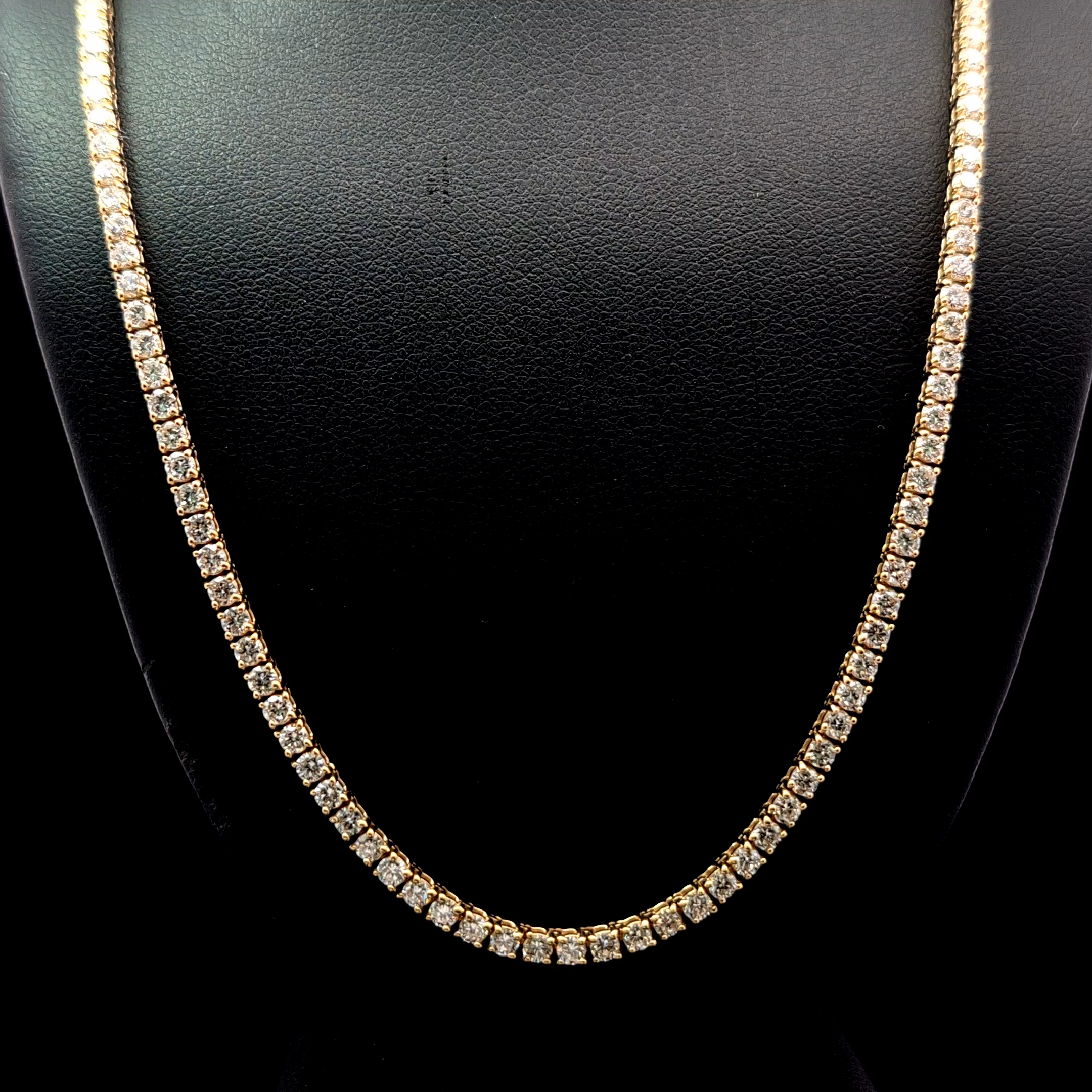 Round Tennis Necklace 6 carat Round lab-grown diamond EFG color VS2 clarity stock TJ8551NCY