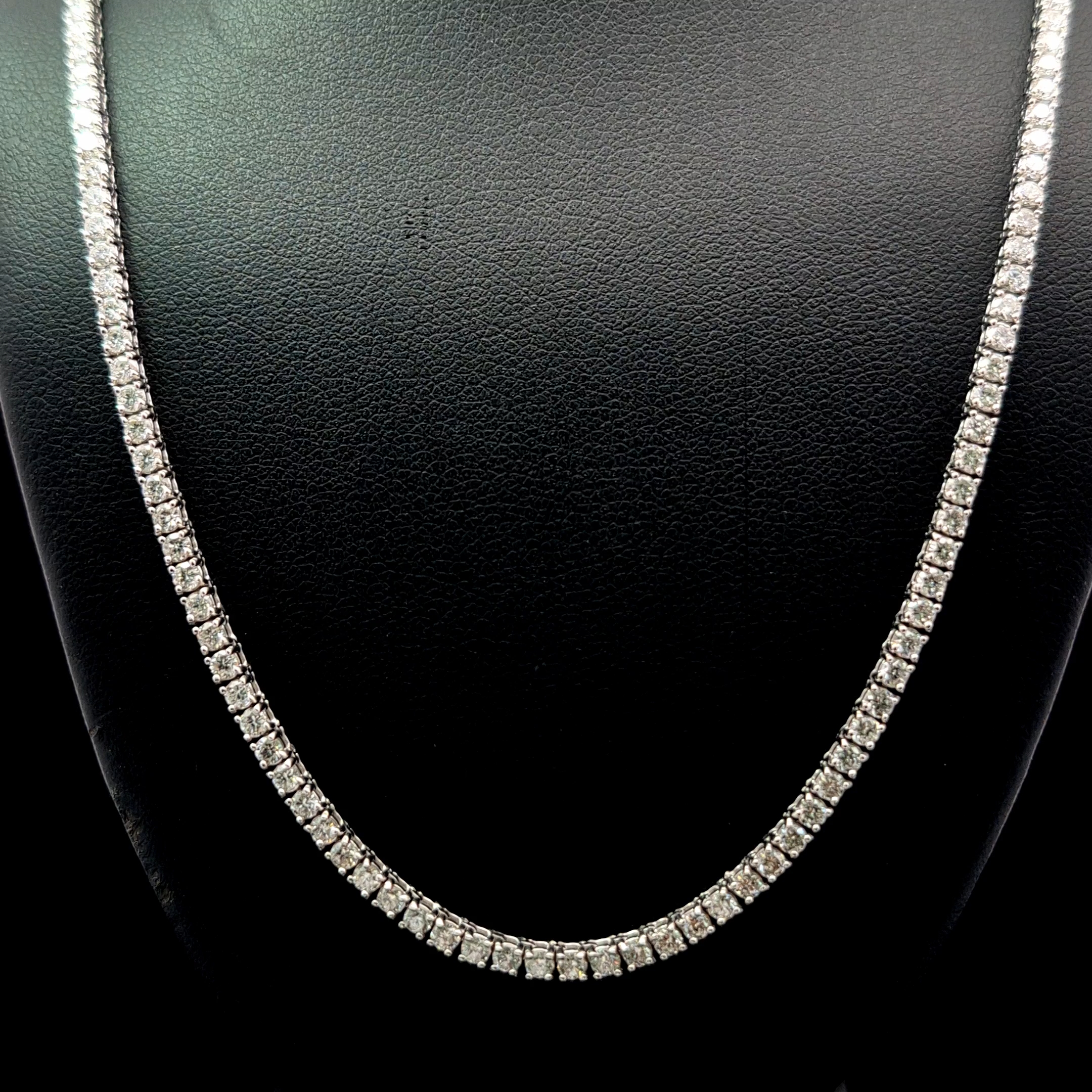 Round Tennis Necklace 7.13 carat Round lab-grown diamond EFG color VS2 clarity stock TJ8554NCW