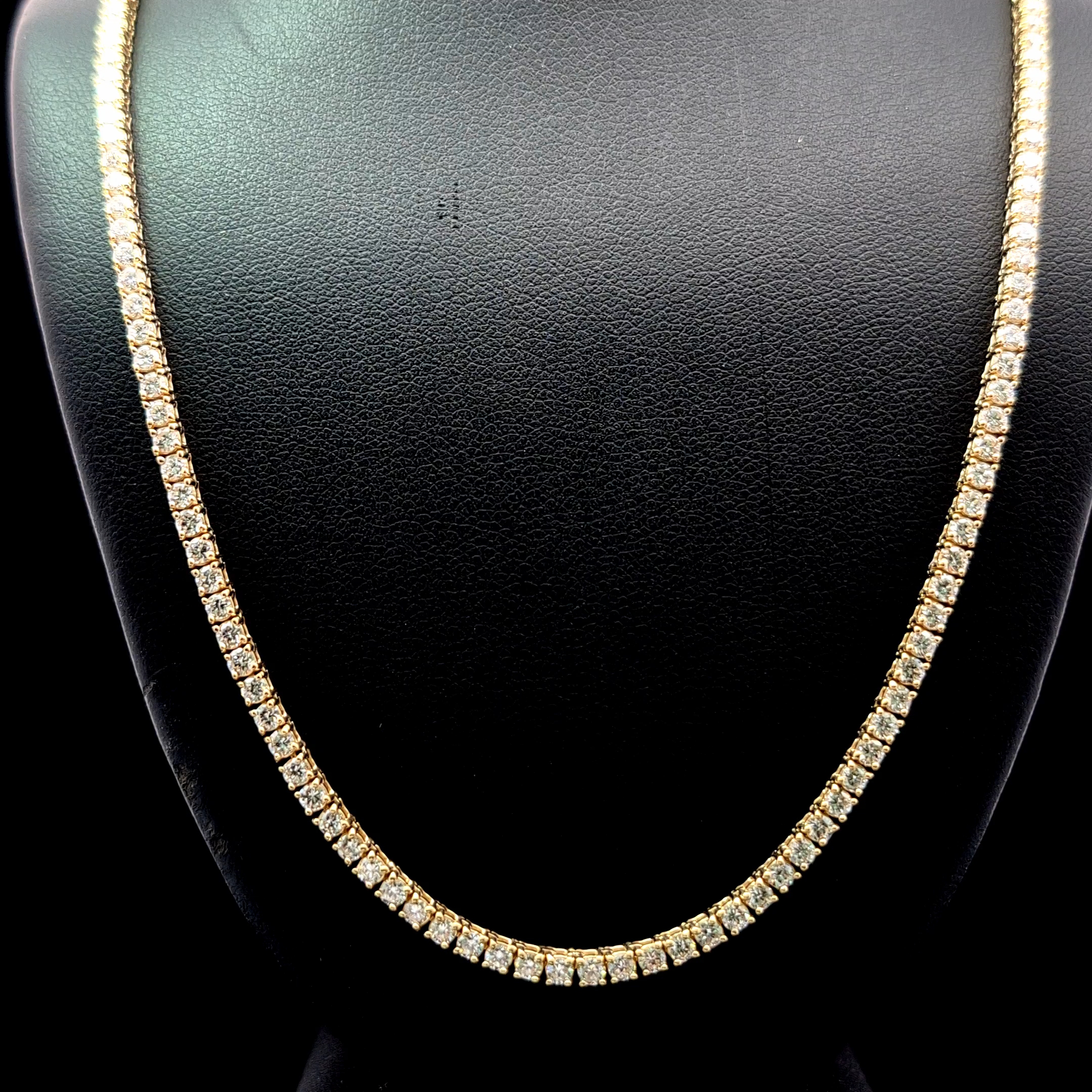 Round Tennis Necklace 7.09 carat Round lab-grown diamond EFG color VS2 clarity stock TJ8555NCY