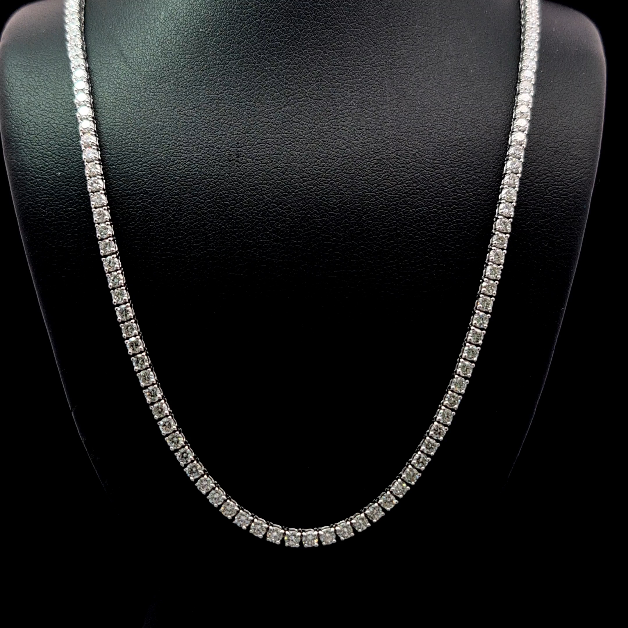 Round Tennis Necklace 7.17 carat Round lab-grown diamond EFG color VS2 clarity stock TJ8556NCW