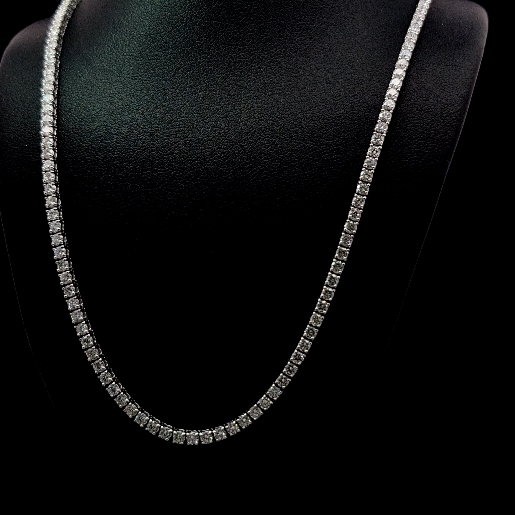 Round Tennis Necklace alternate view 1