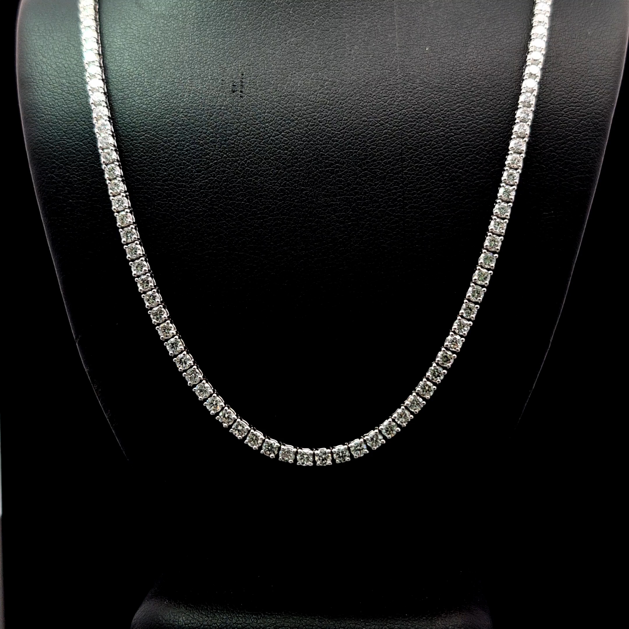 Round Tennis Necklace 7.12 carat Round lab-grown diamond EFG color VS2 clarity stock TJ8557NCW