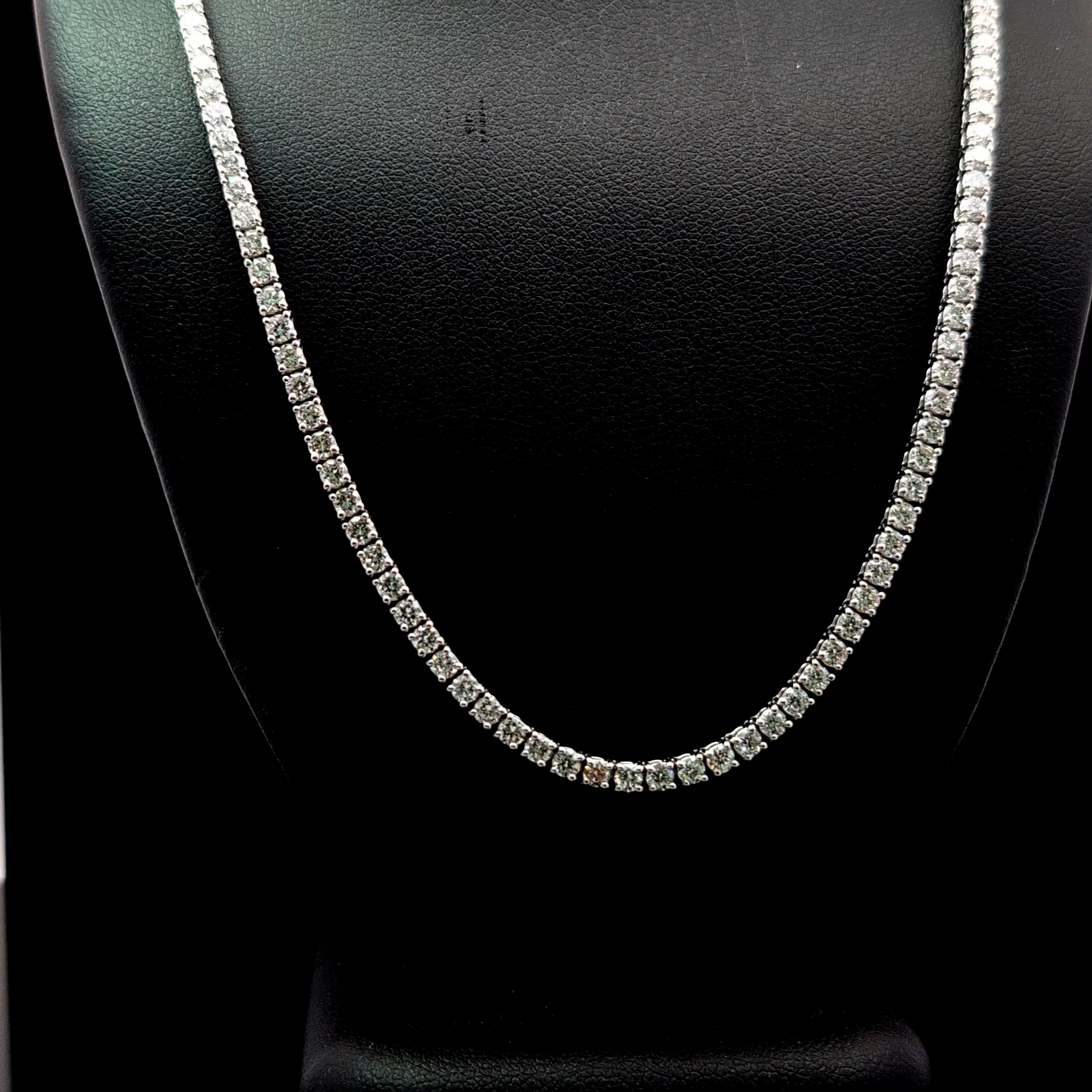 Round Tennis Necklace alternate view 1