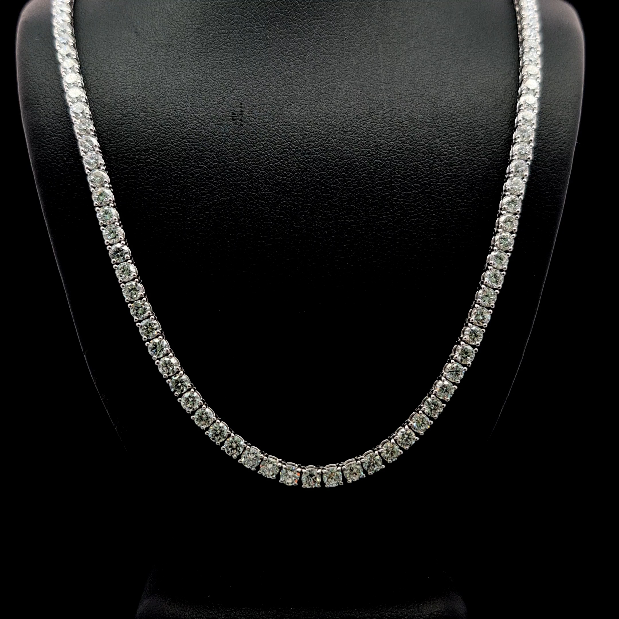 Round Tennis Necklace 15.36 carat Round lab-grown diamond EFG color VS2 clarity stock TJ8564NCW