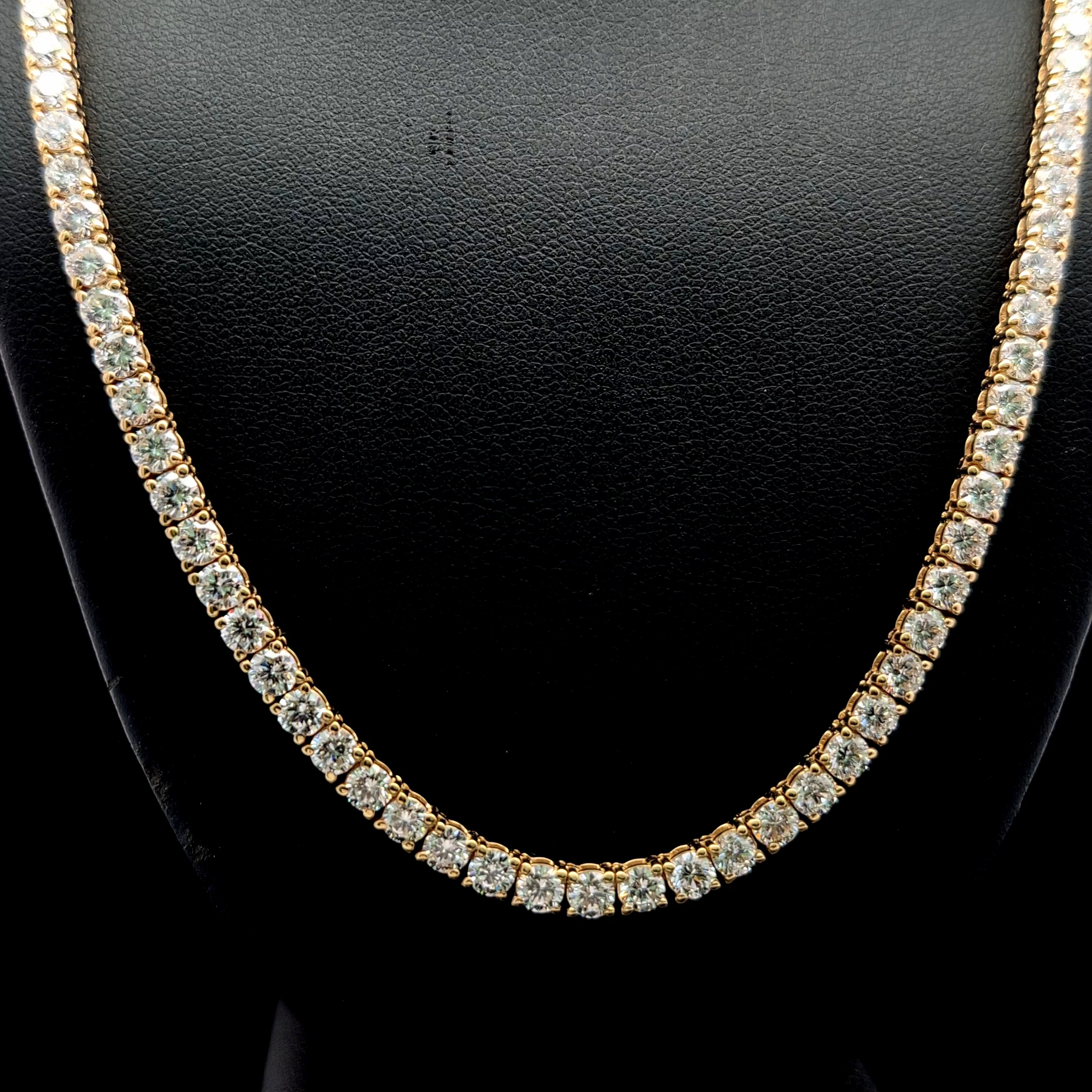 Round Tennis Necklace 16.8 carat Round lab-grown diamond EFG color VS2 clarity stock TJ8567NCY