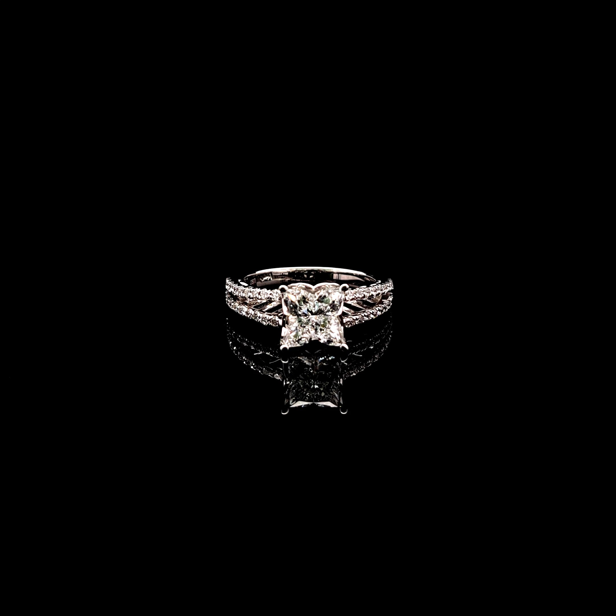 Lily Fancy Ring 2.81 carat Lily lab-grown diamond E color VS1 clarity stock TJ8619RFC