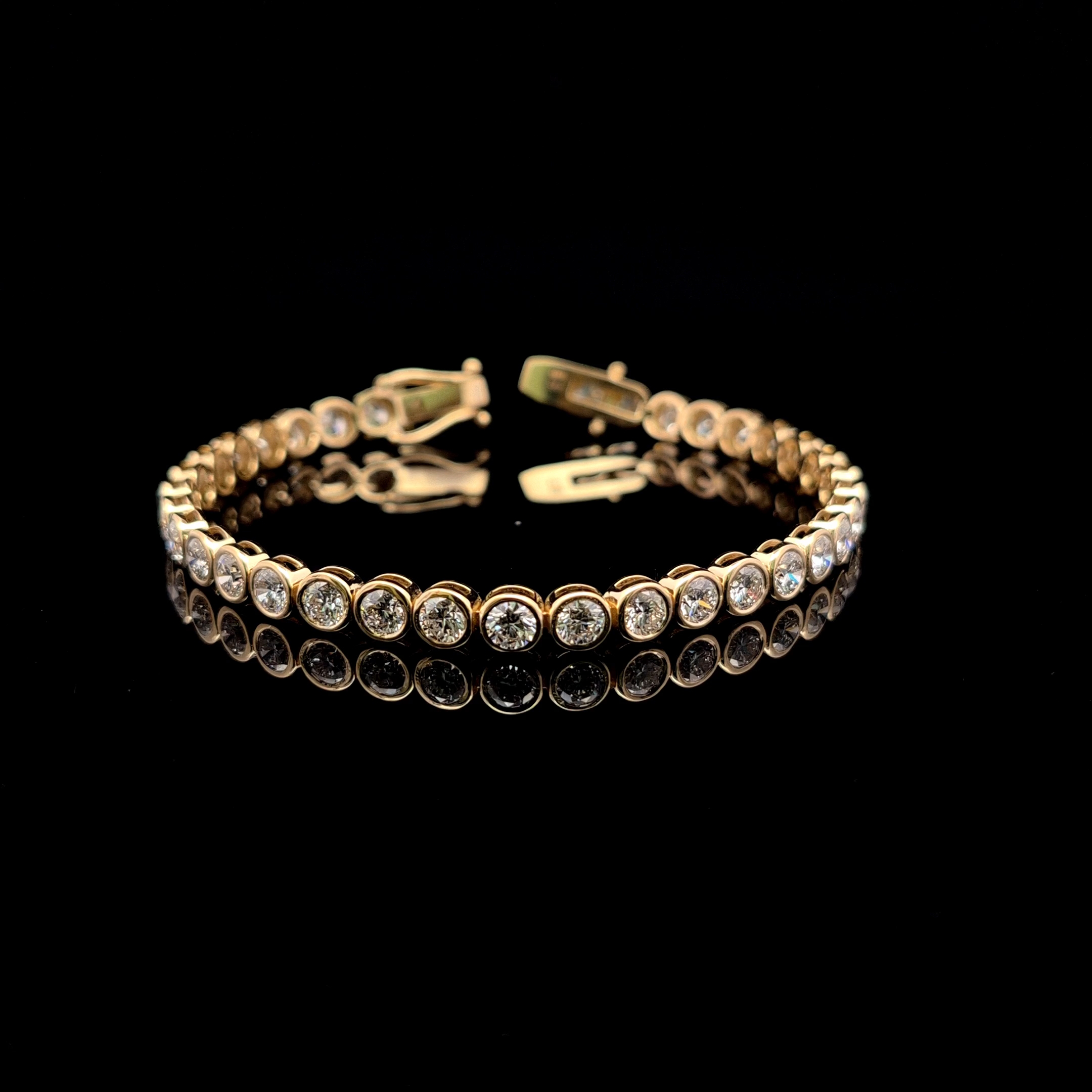 Round Tennis Bracelet 7.69 carat Round lab-grown diamond EFG color VS2 clarity stock TJ8716TBC