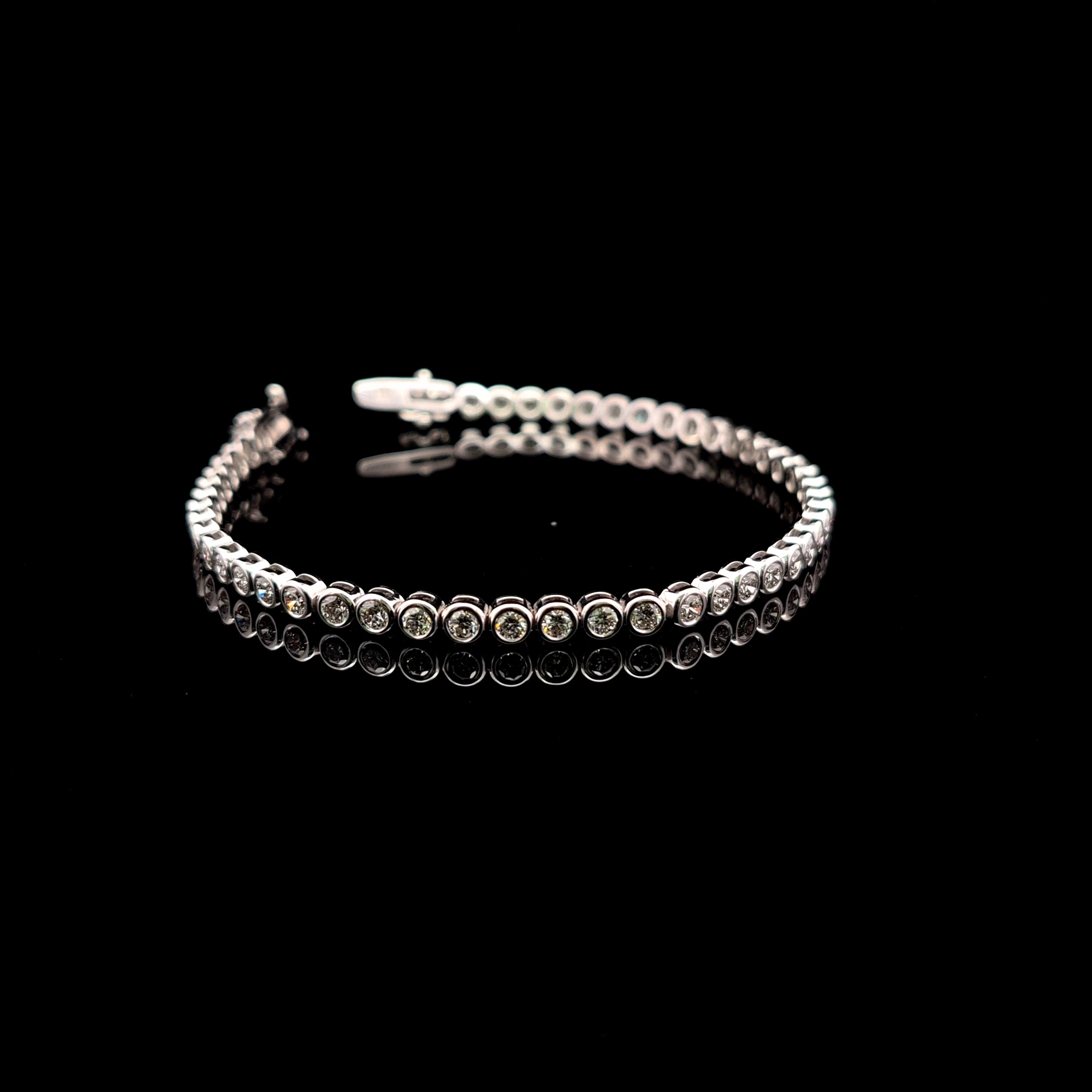 Round Tennis Bracelet 3.35 carat Round lab-grown diamond F color VS1 clarity stock TJ9038TBC
