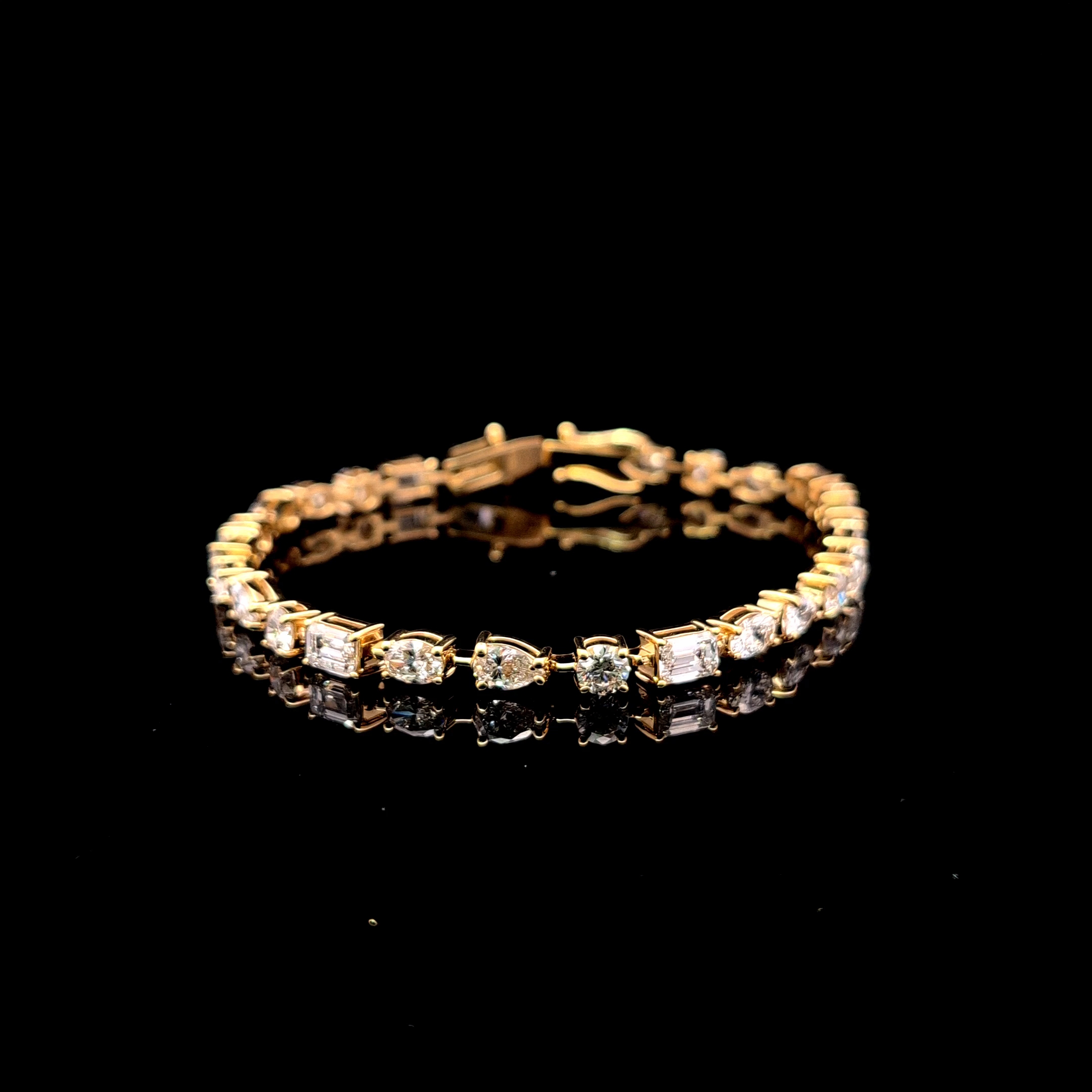 7.91ct Diamond Bracelet in 14k Yellow Gold