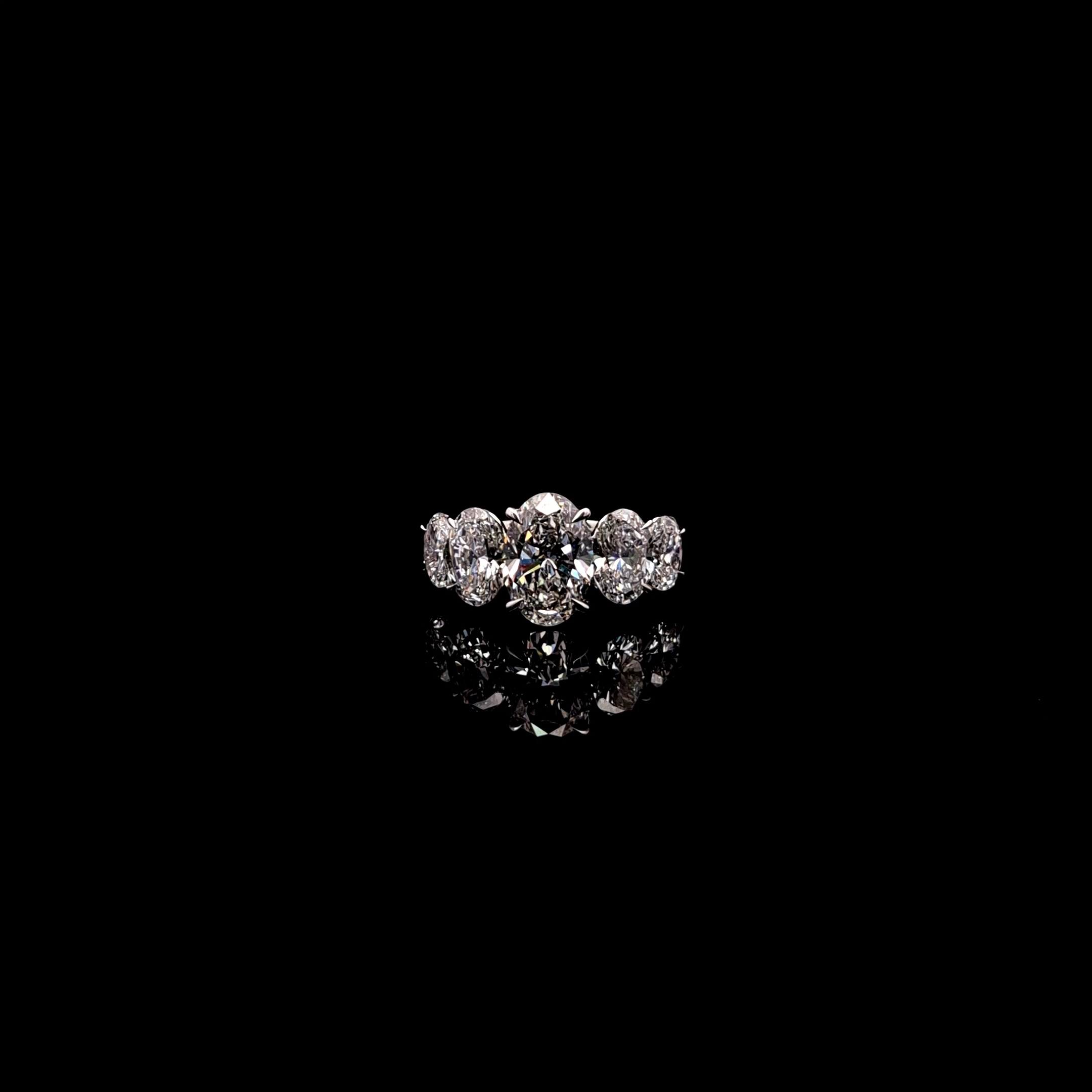 Oval Engagement Ring 4.58 carat Oval lab-grown diamond F color VVS2 clarity stock TJ9163RFC