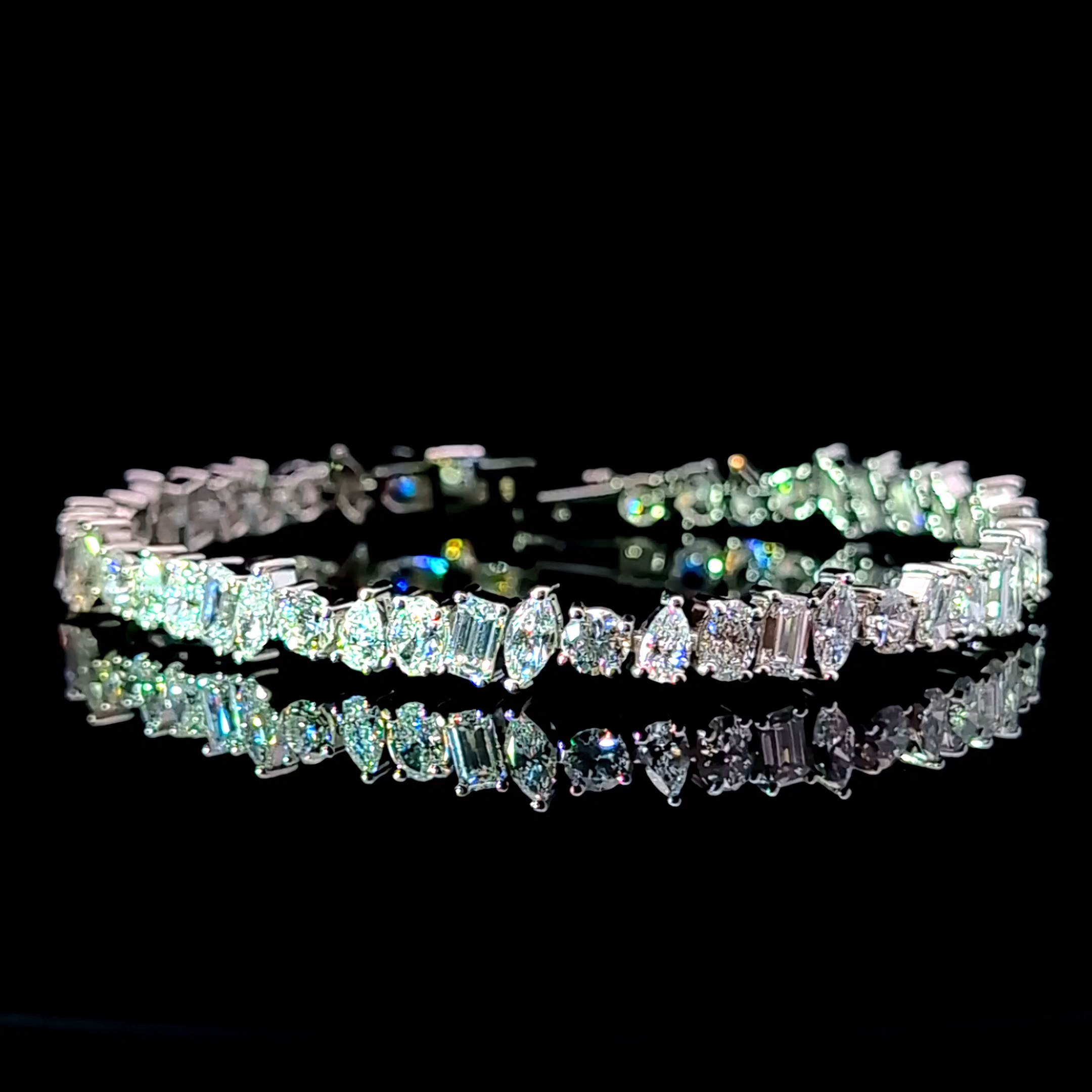 11.15ct Diamond Bracelet in 14k White Gold