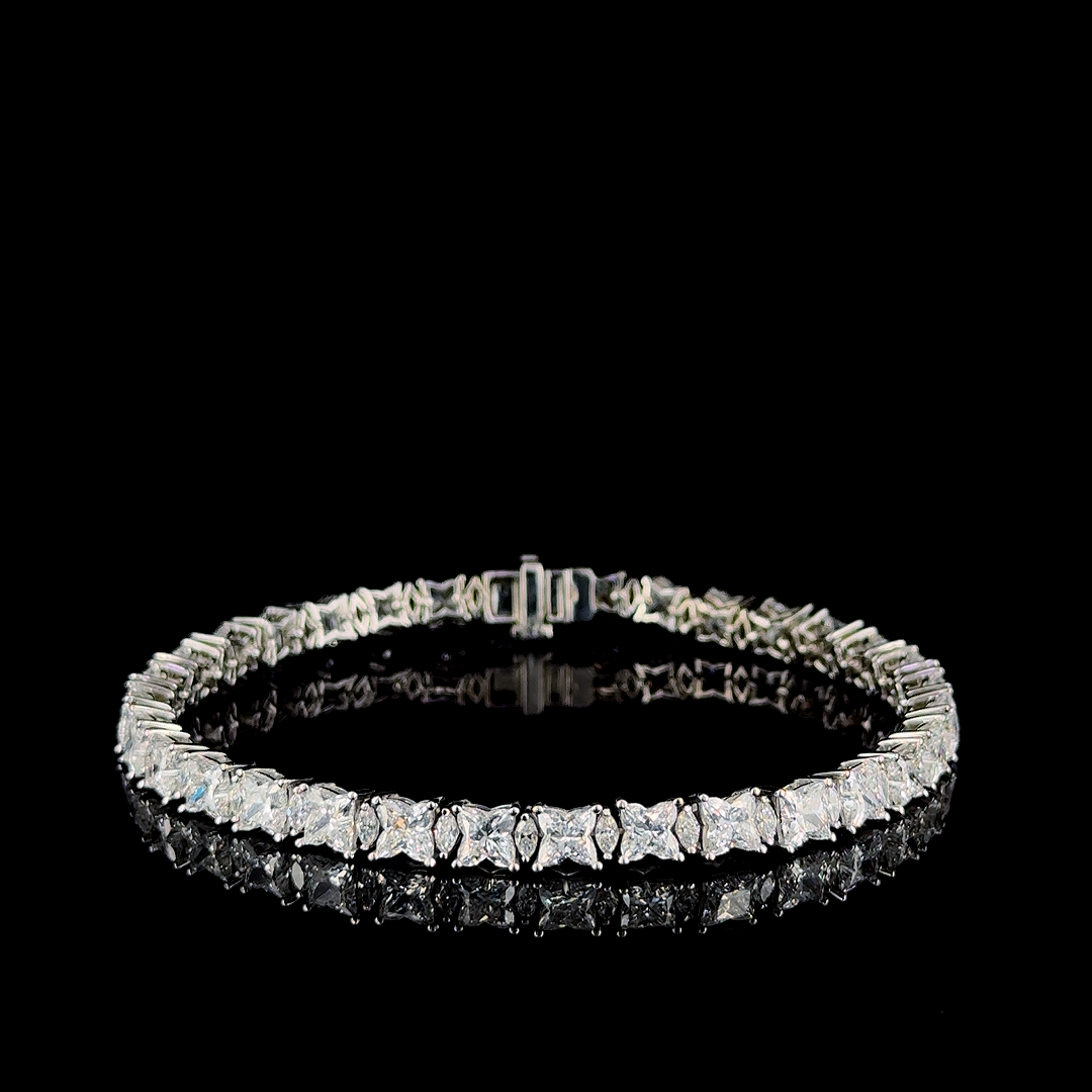 Marquise/Lily Fancy Bracelet 13.05 carat Marquise/Lily lab-grown diamond D/E color VVS2 clarity stock TJ9257TBC