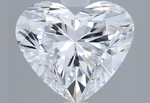 2.07 carat Heart lab grown diamond, D color, VVS1 clarity