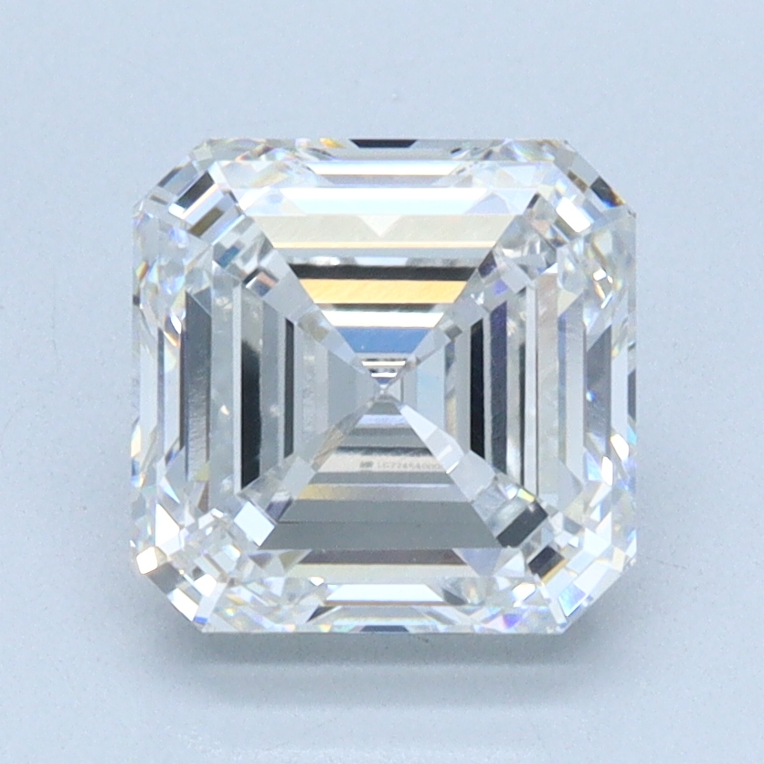 1.74 carat Asscher lab grown diamond, E color, VVS2 clarity