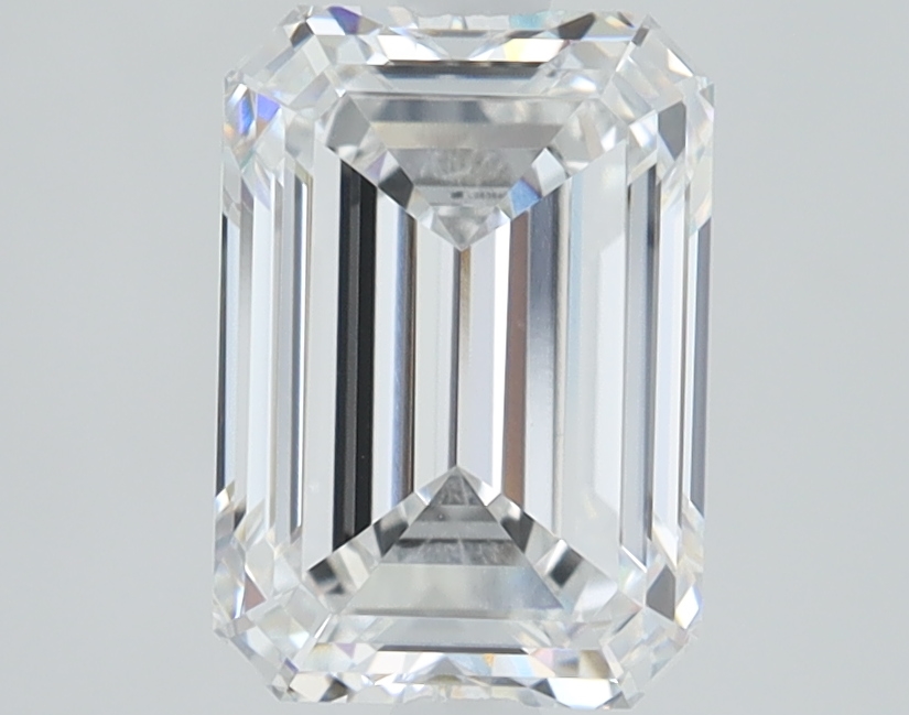 3.06 carat Emerald lab grown diamond, F color, VVS2 clarity