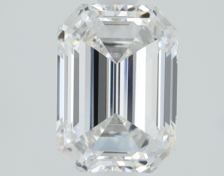 1.52 carat Emerald lab grown diamond, D color, VVS2 clarity