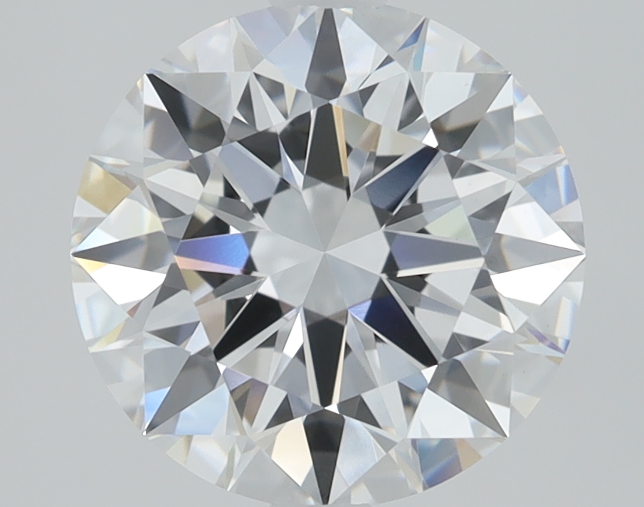 2.06 carat Round lab grown diamond, D color, VVS2 clarity, Ideal cut
