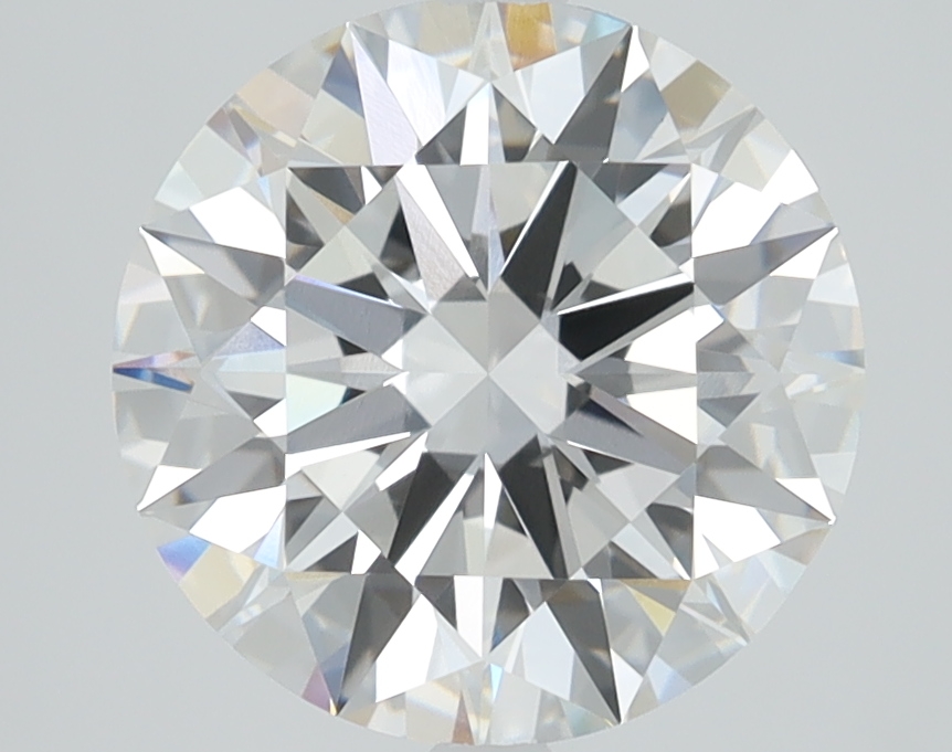 3.09 carat Round lab grown diamond, E color, VVS1 clarity, Ideal cut